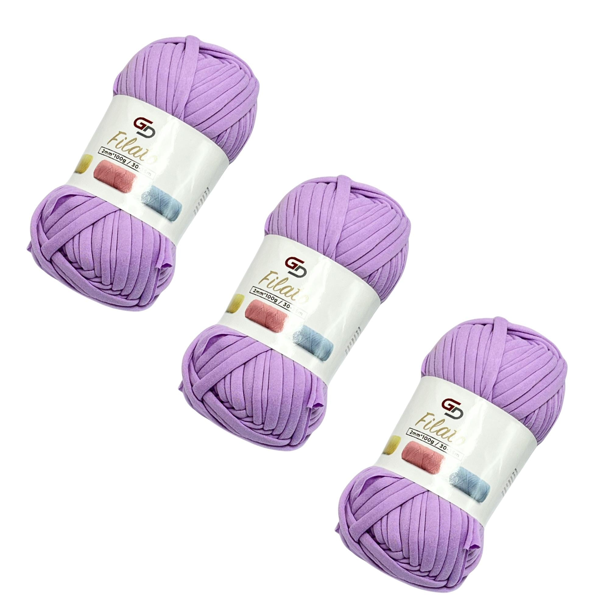 SET 3 ROTOLI DI FILATO 2MM * 100G, 30-35M, 19 COLORI DISPONIBILI