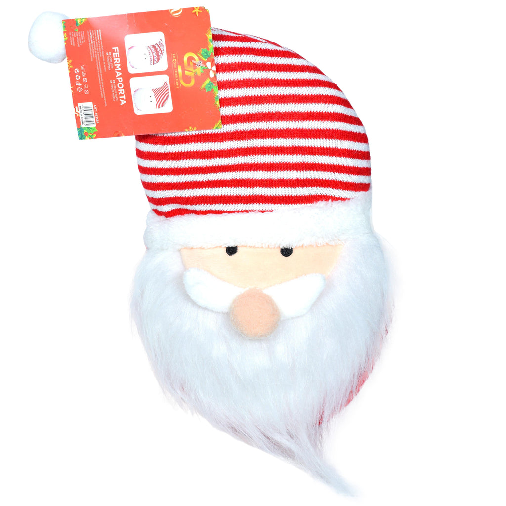 GD LOVES XMAS Fermaporta Babbo Natale 28 cm – Paraspiffero Natalizio Decorativo per Casa e Regalo di Natale – 2 Fantasie