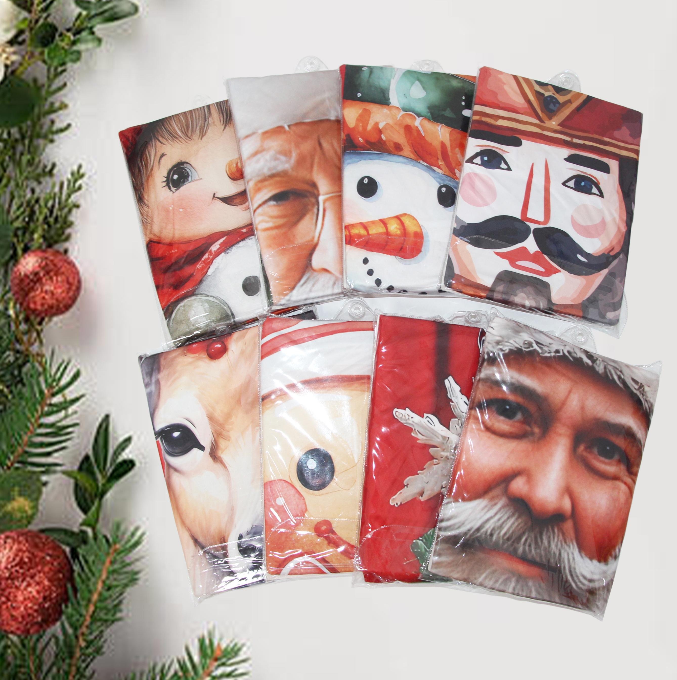 GD LOVES XMAS Copriporta Natalizio Elasticizzato | Decorazione Porta di Natale Facile da Montare, Lavabile e Riutilizzabile | Monti in 10s, atmosfera immediata