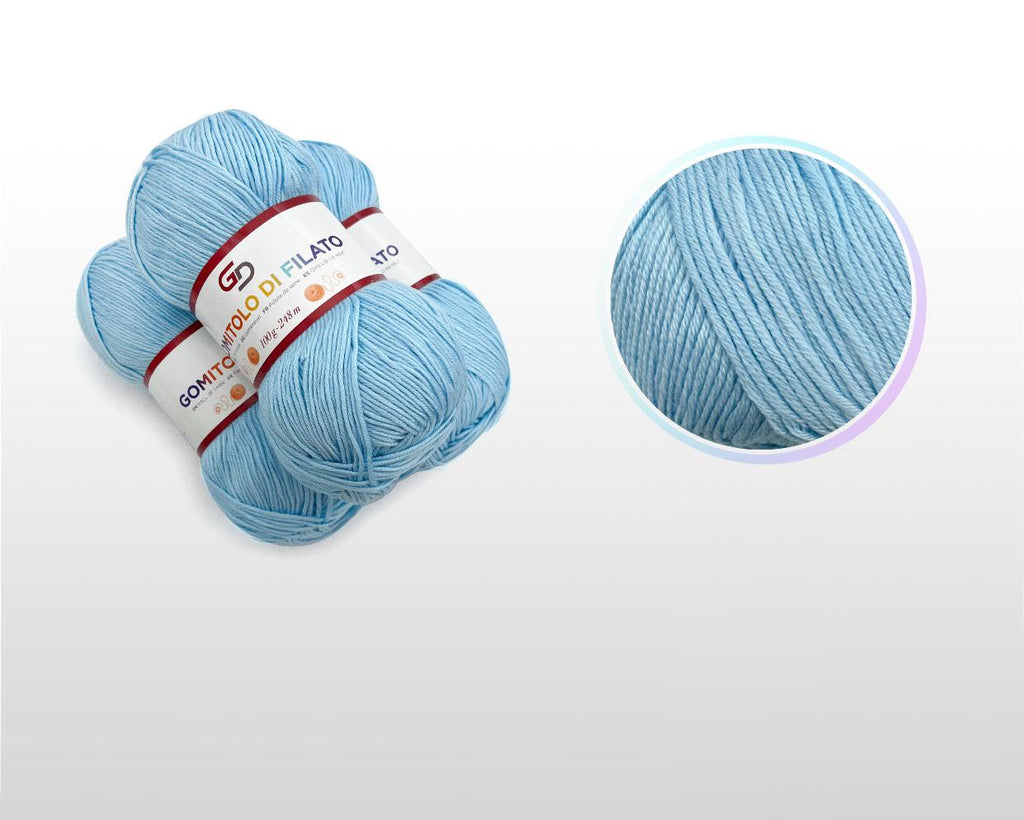 GD LOVES YOUR HOME Set 3 Gomitoli Filato Baby 100g – 6 Capi 248m Toni Freschi | Morbido Acrilico Resistente per Maglia e Uncinetto –18 Colori Disponibili