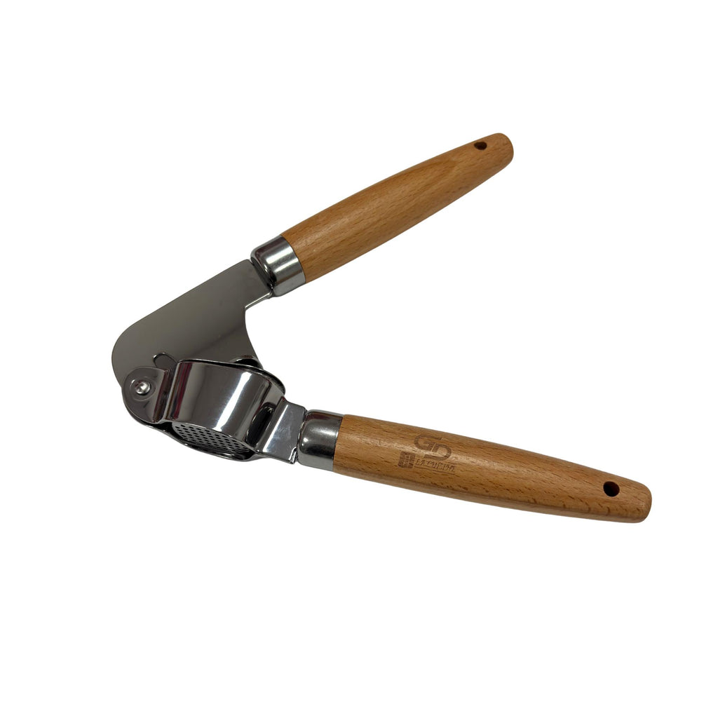 GD LA CUISINE Spremiaglio Professionale in acciaio inossidabile, Spremiagli Manuale Cromato, Design Ergonomico con Sistema di Pressione Efficiente, Facile da Pulire, per Aglio e Zenzero