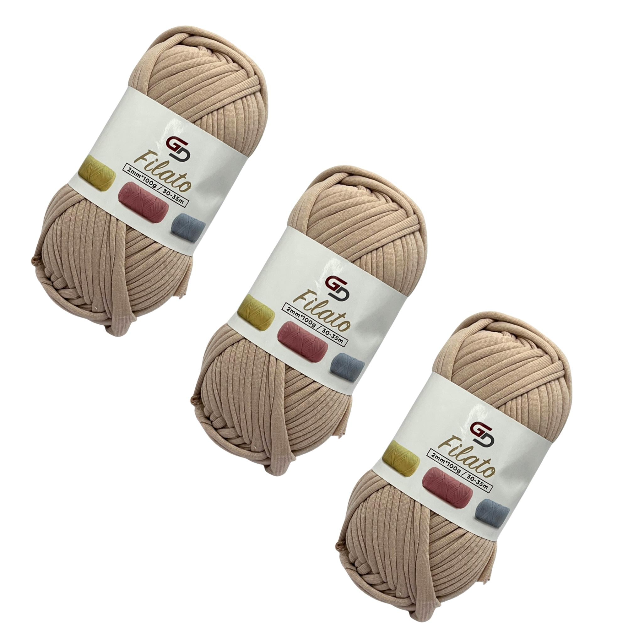 SET 3 ROTOLI DI FILATO 2MM * 100G, 30-35M, 19 COLORI DISPONIBILI