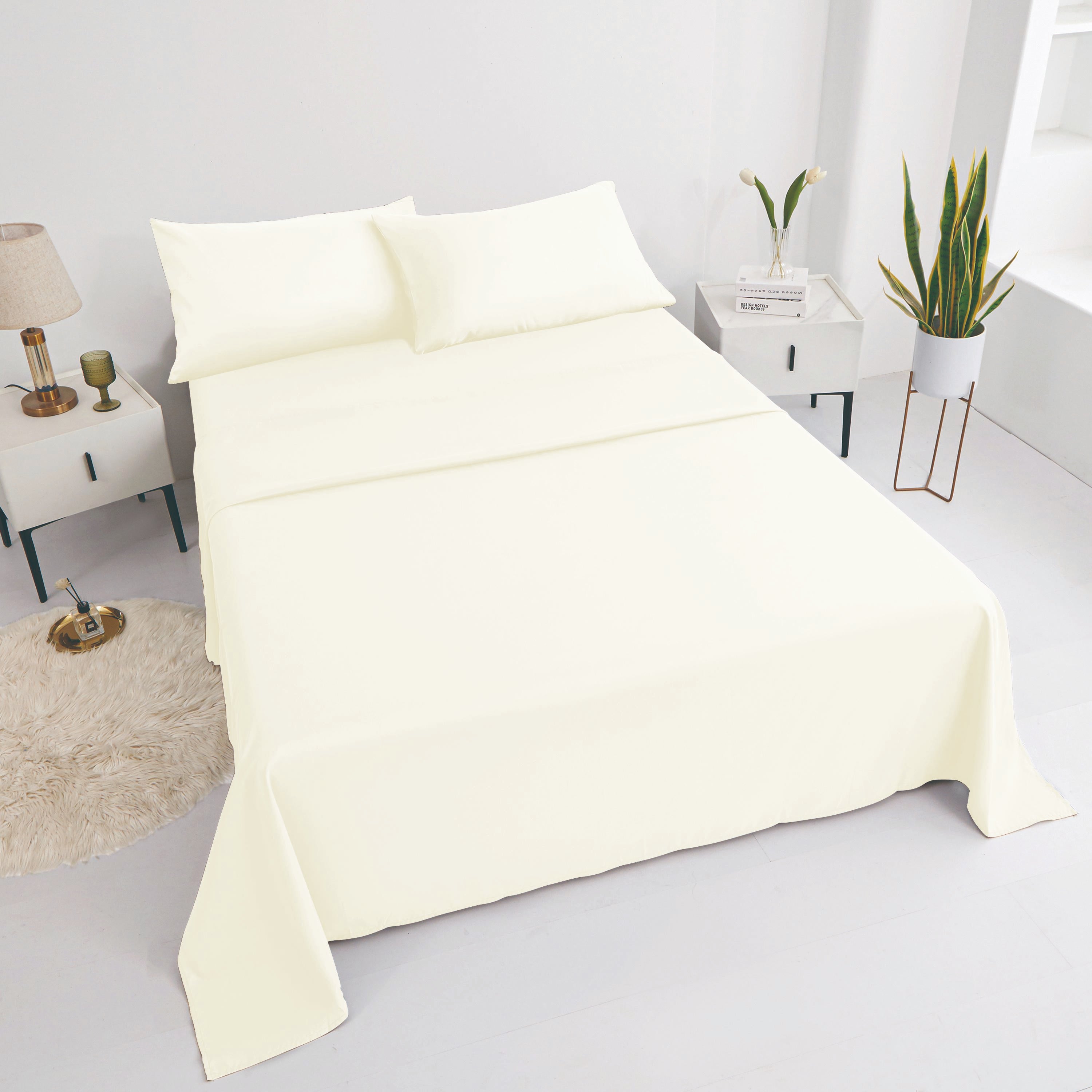 GD LOVES YOUR HOME Completo Letto: Lenzuolo Sopra + Lenzuolo Sotto con Angoli + Federe 50×80 – Microfibra Super Morbida e Traspirante, Massimo Comfort e Qualità Garantita