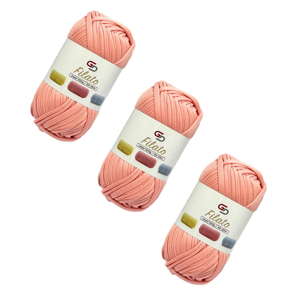 SET 3 ROTOLI DI FILATO 2MM * 100G, 30-35M, 19 COLORI DISPONIBILI