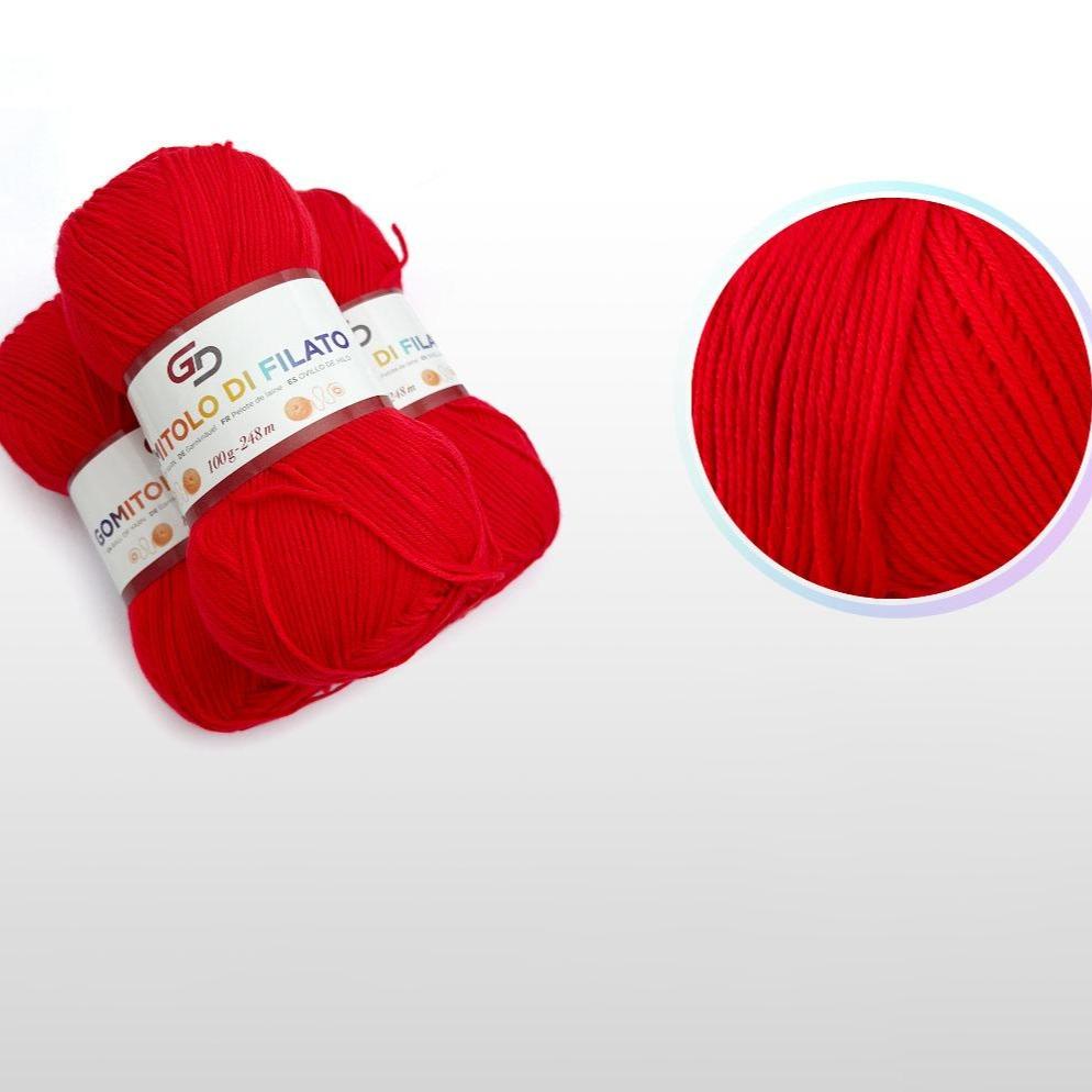 GD LOVES YOUR HOME Set 3 Gomitoli Filato Baby 100g – 6 Capi 248m Toni Vivaci | Morbido Acrilico Resistente per Maglia e Uncinetto –18 Colori Disponibili