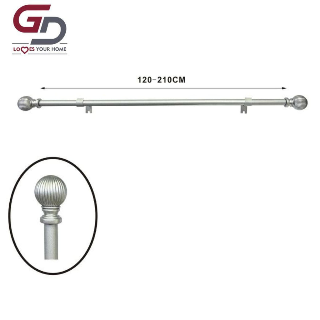 bastone per tende / asta per tenda estendibile. 80% ferro, 20% resina. misure 70-120cm, 120-210cm. colore bianco, nero, argento e oro.