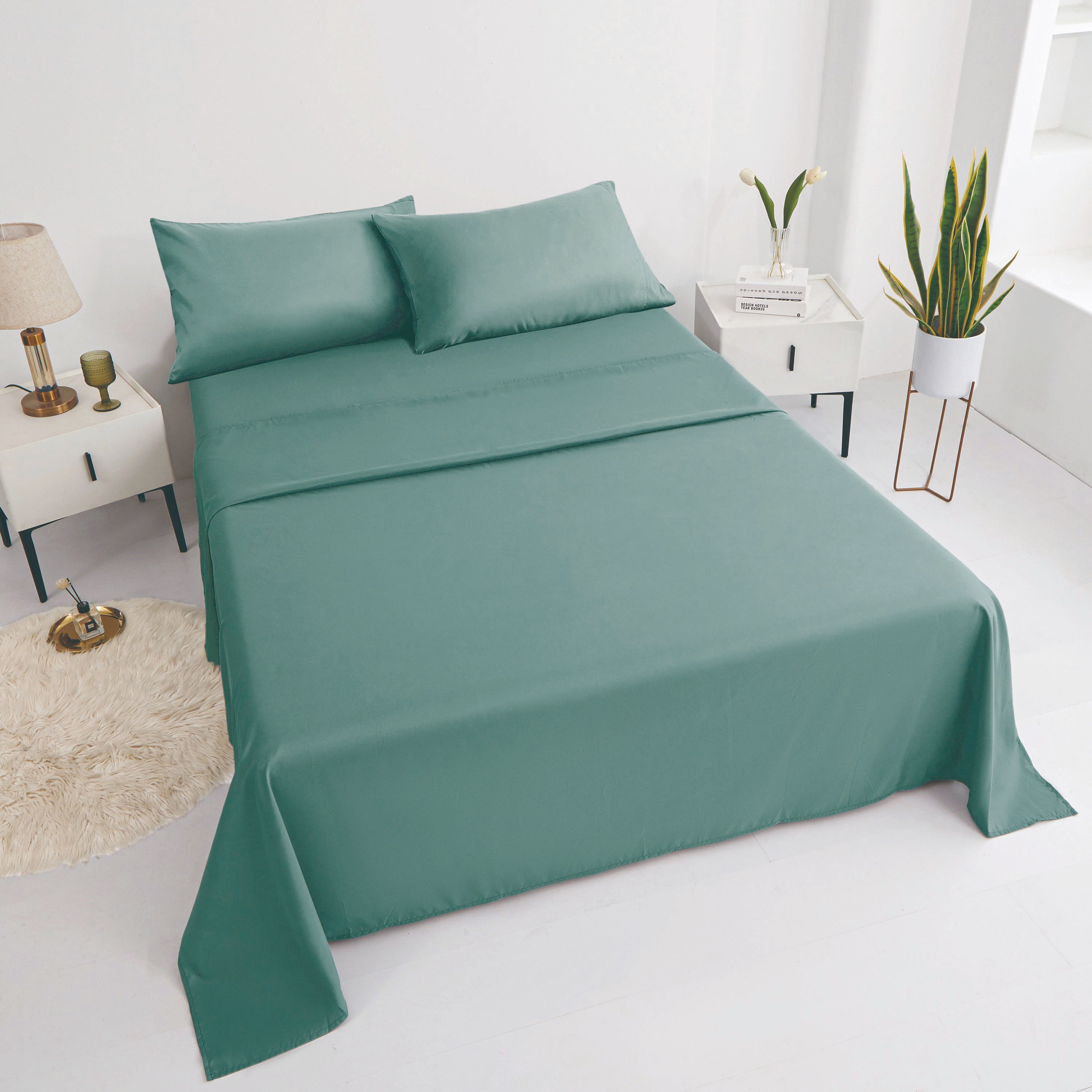 GD LOVES YOUR HOME Completo Letto: Lenzuolo Sopra + Lenzuolo Sotto con Angoli + Federe 50×80 – Microfibra Super Morbida e Traspirante, Massimo Comfort e Qualità Garantita