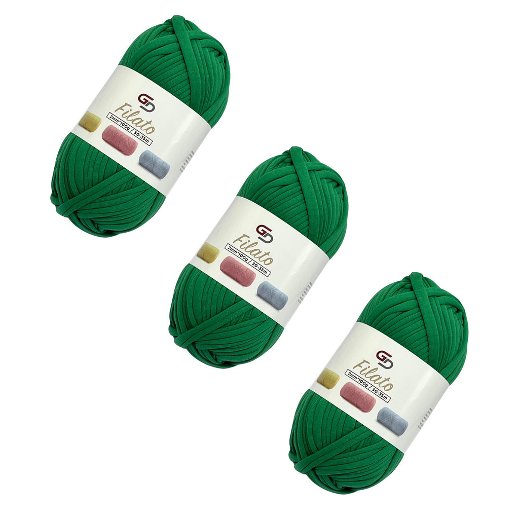 SET 3 ROTOLI DI FILATO 2MM * 100G, 30-35M, 19 COLORI DISPONIBILI