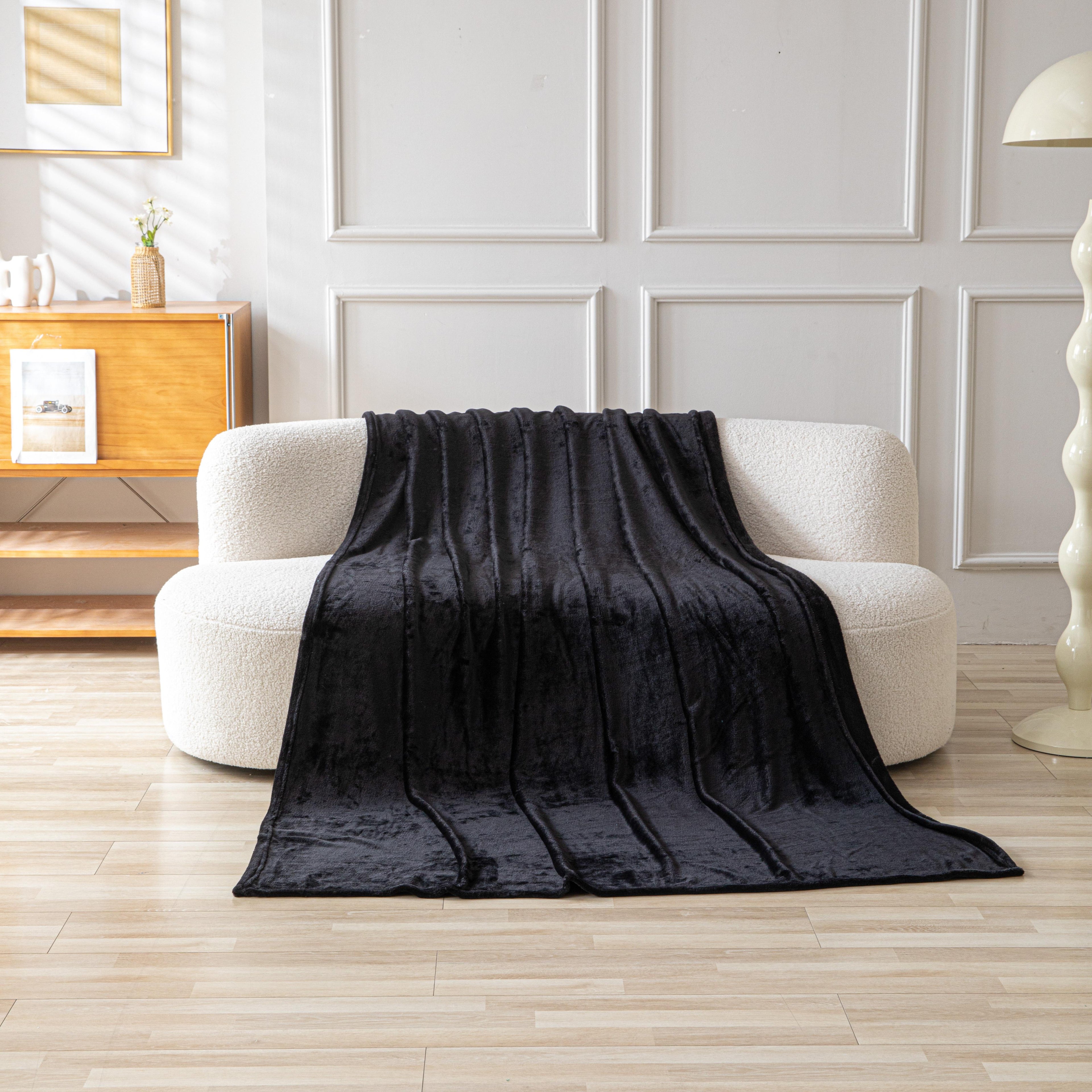 GD LOVES YOUR HOME Plaid Coperta in Pile (Flanella) – 130×160, 160×220, 220×240 – Coperta morbida e calda, leggera e asciugatura rapida; anti-pilling, lavabile in lavatrice – Tinta unita in vari colori per letto e divano