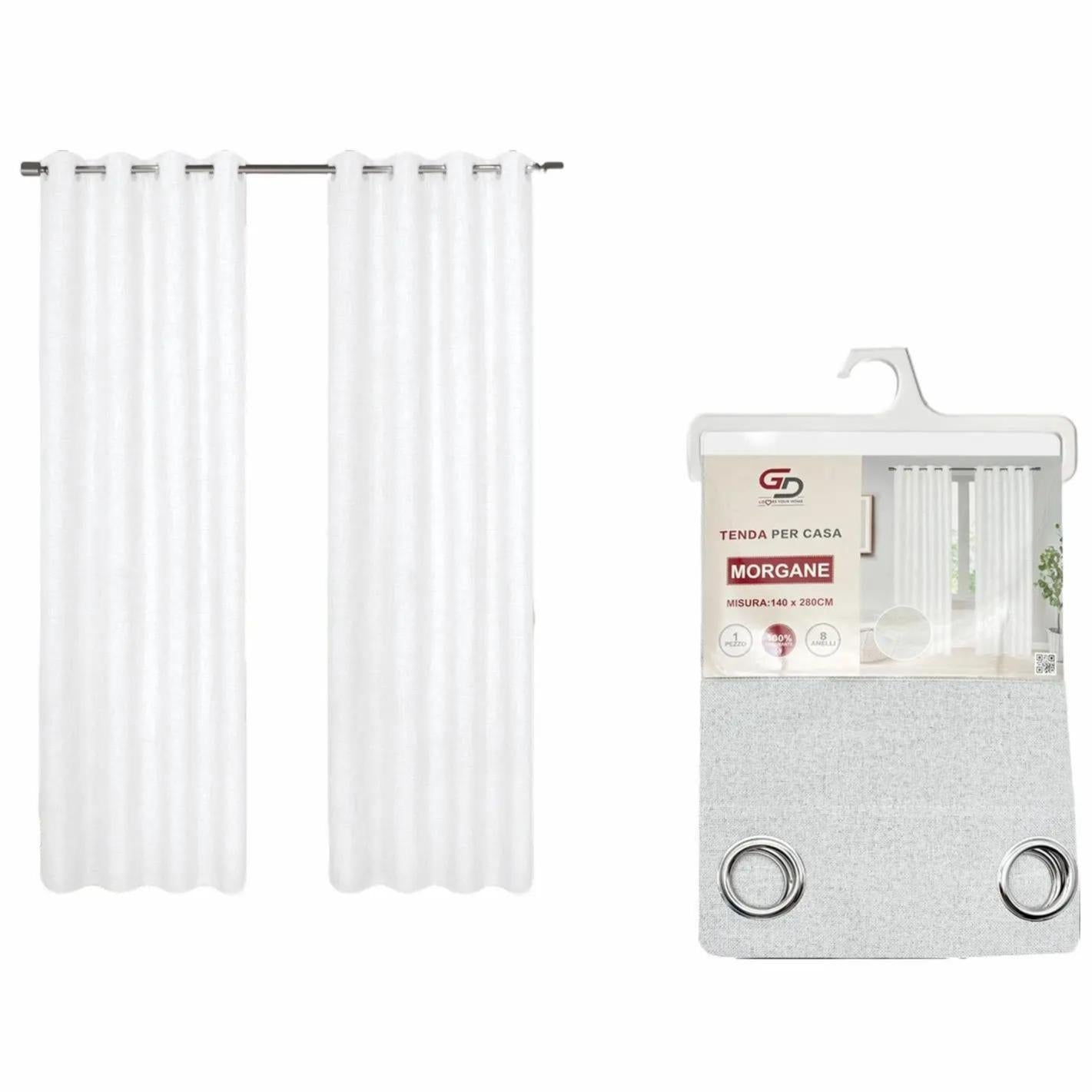 GD LOVES YOUR HOME Tenda Oscurante MOREGAN, con Anelli in Acciaio Inox, 140 * 280 CM - 1 Pezzo, 5 Colori Disponibili