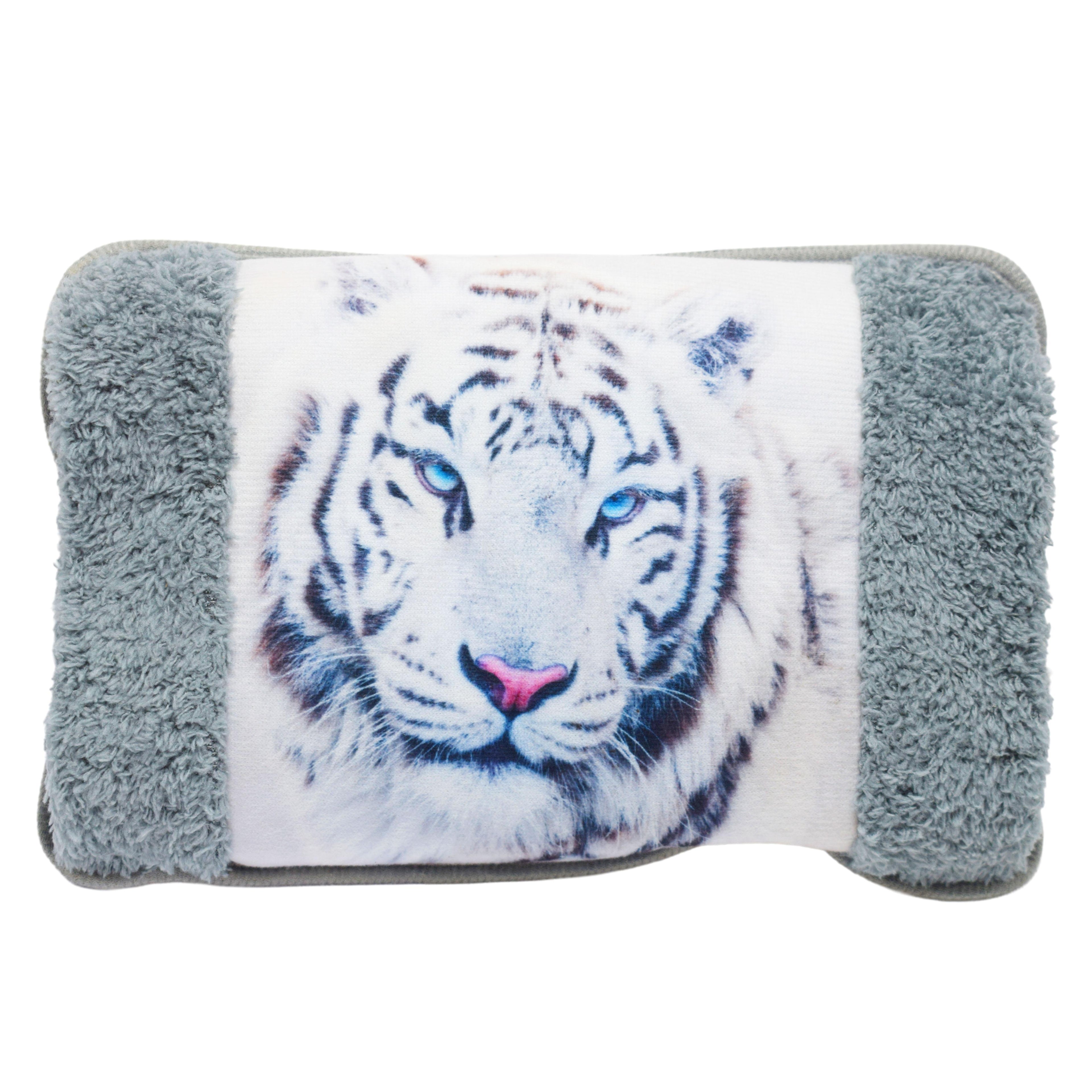 Borsa Acqua Calda Elettrica “Tigre Selvaggia” – Scaldino Morbido Ricaricabile in Peluche, Design Potente ed Elegante, Ideale per Mani, Piedi, Relax e Dolori Muscolari