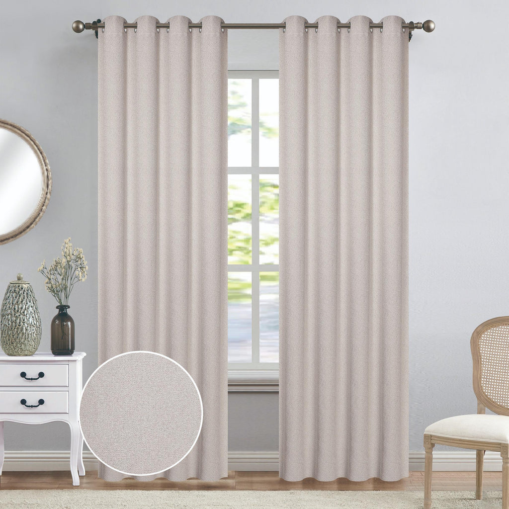 GD LOVES YOUR HOME Tenda Filtrante Leggera CHRISTINE in Tessuto Effetto Lino 140x280 cm, con 8 Anelli in Acciaio Inox – 1 Pannello Moderno e Raffinato