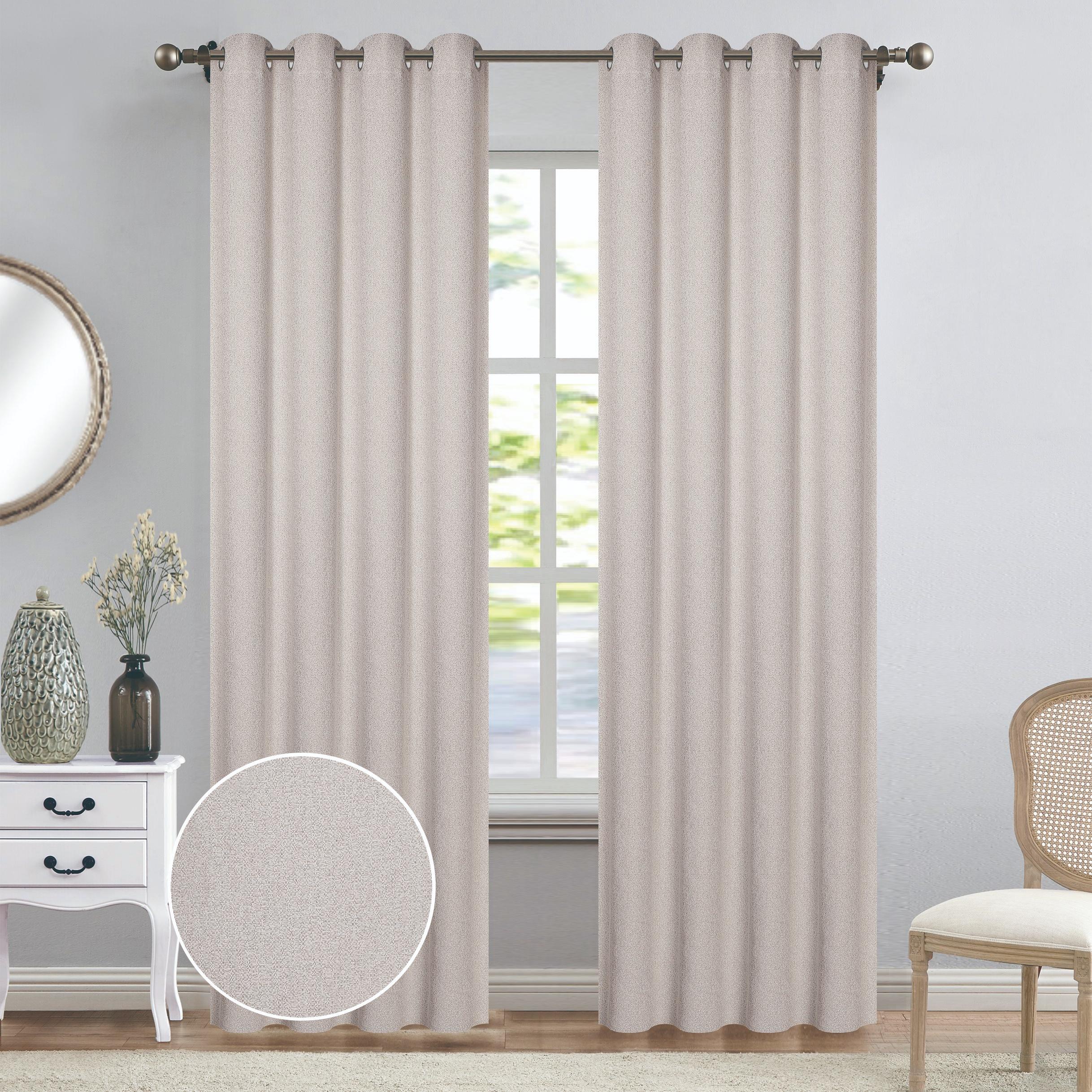 GD LOVES YOUR HOME Tenda Filtrante Leggera CHRISTINE in Tessuto Effetto Lino 140x280 cm, con 8 Anelli in Acciaio Inox – 1 Pannello Moderno e Raffinato