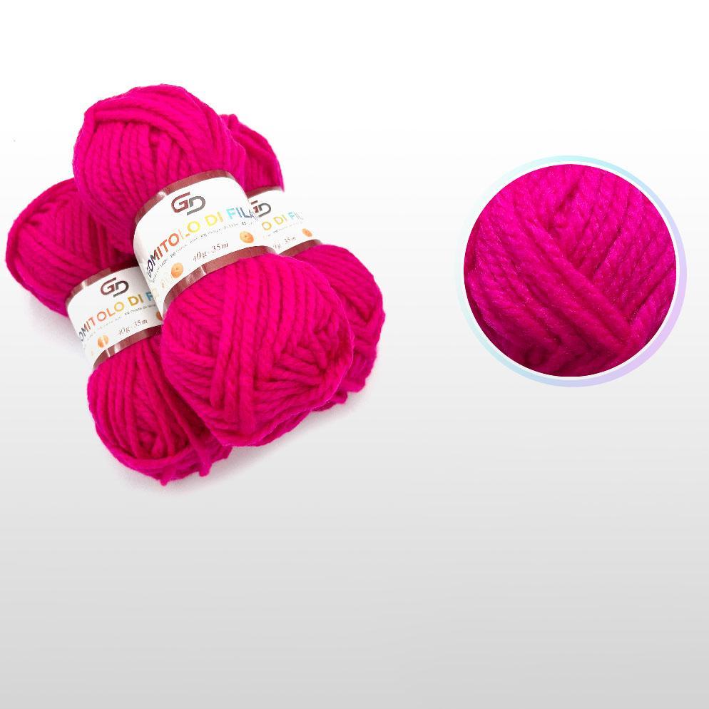 GD LOVES YOUR HOME Filato Acrilico 40g Toni Vivace – Gomitoli da Lavoro a Maglia e Uncinetto, Filo Grosso 35m – Set 3 Pezzi, 21 Colori Disponibili