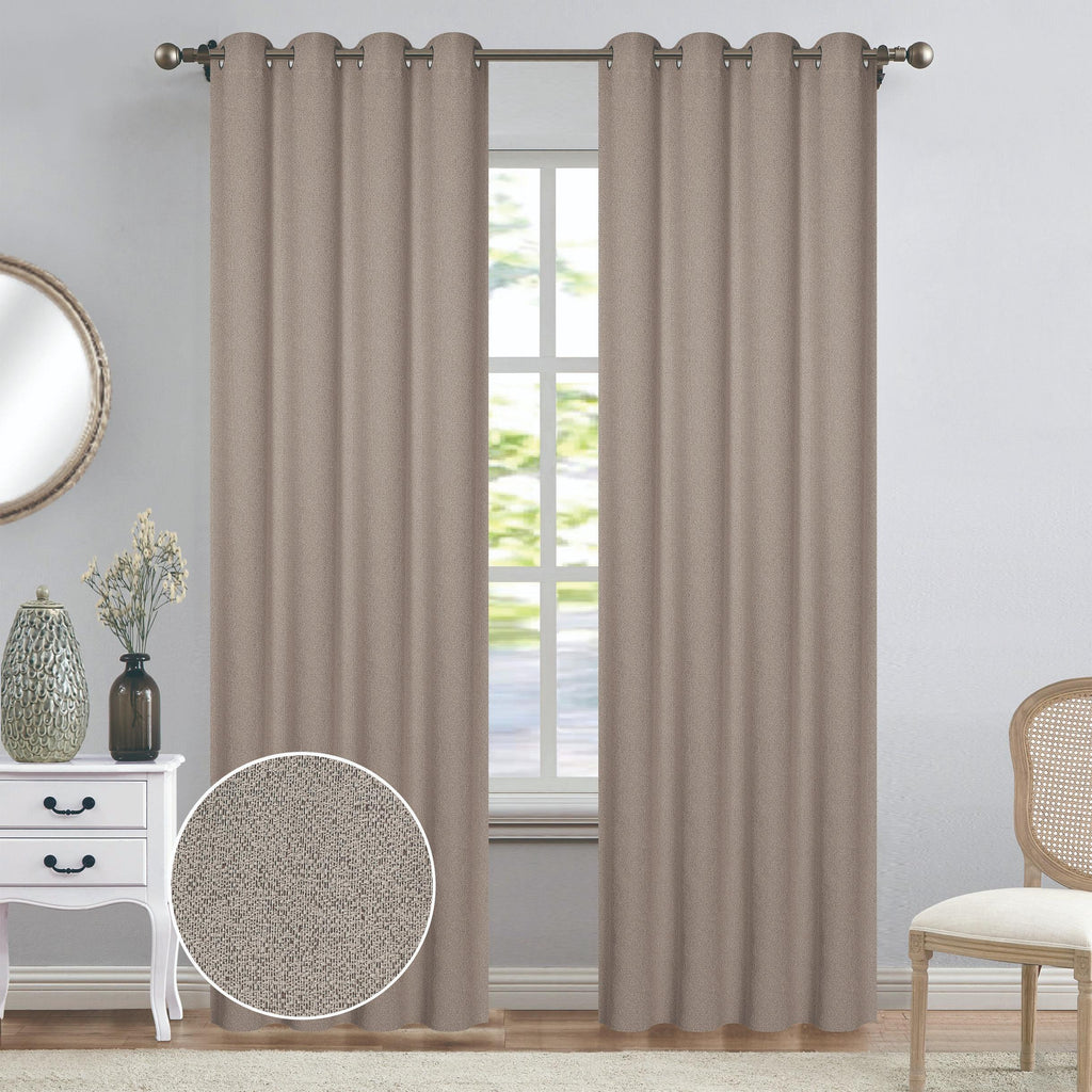 GD LOVES YOUR HOME Tenda Filtrante Leggera CHRISTINE in Tessuto Effetto Lino 140x280 cm, con 8 Anelli in Acciaio Inox – 1 Pannello Moderno e Raffinato