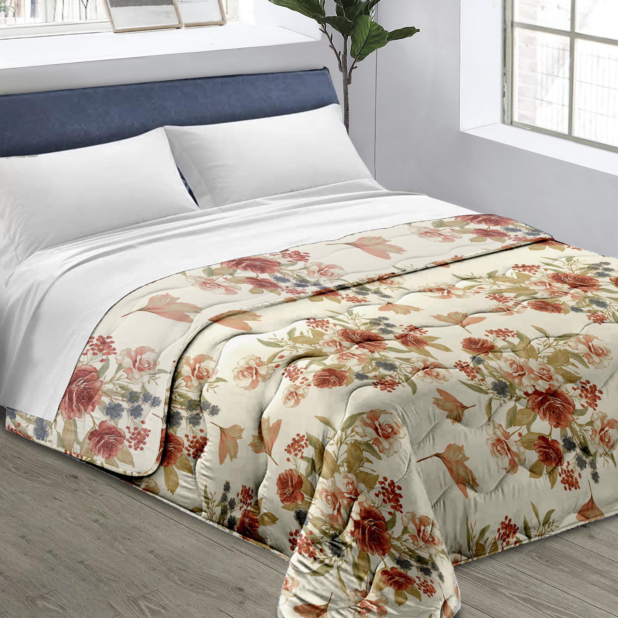 GD LOVES YOUR HOME Trapunta Leggera Matrimoniale Invernale 260×260 cm – MADE IN ITALY, Microfibra Mano Pesca, Anallergica e Duck Friendly – Coperta Imbottita con Bordatura Laser, Fantasie Stampate