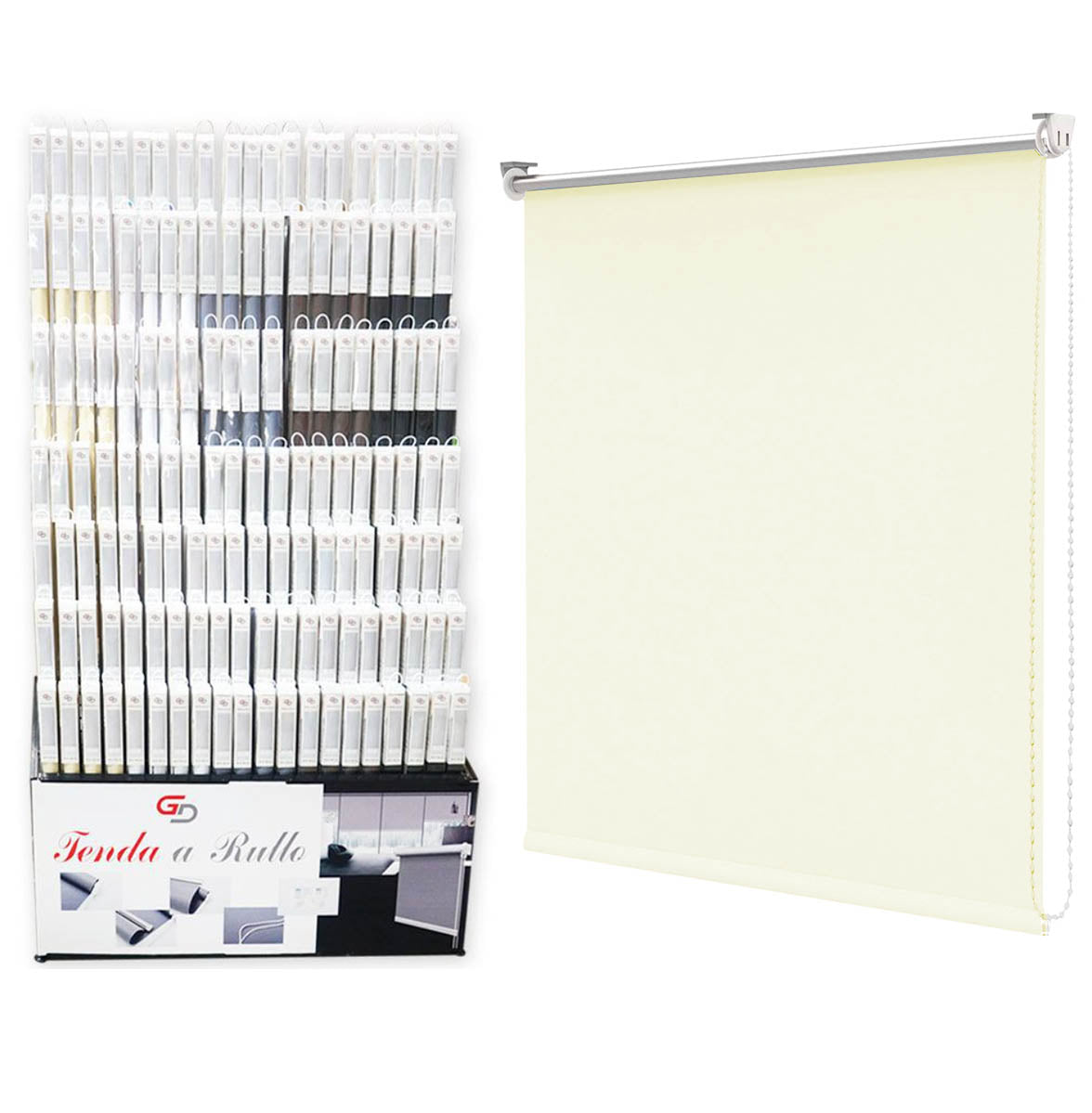 Tenda a Rullo Moderna per Interni – Avvolgibile per Porte e Finestre – Tessuto Semi Oscurante