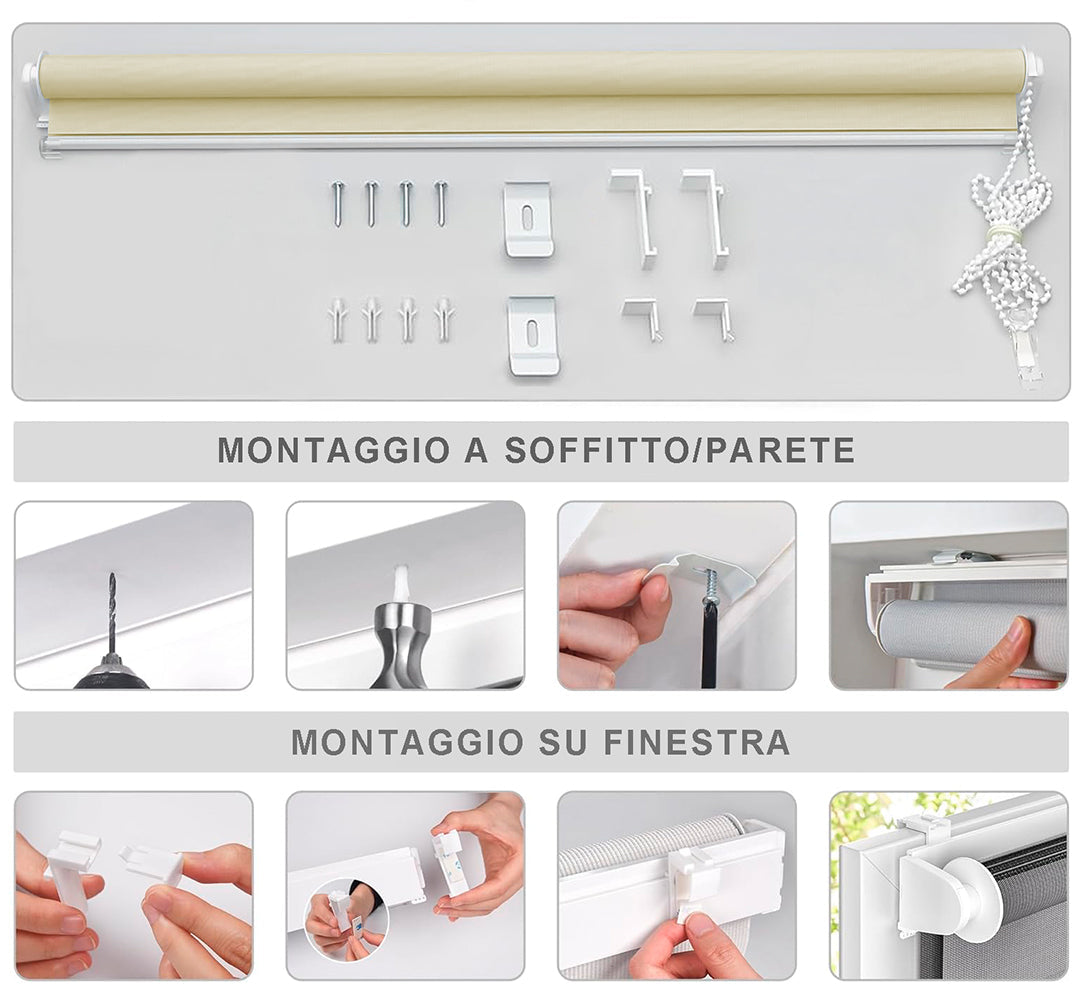 Tenda a Rullo Zebra per Interni GD LOVES YOUR HOME – Regolazione Luce e Privacy su Misura