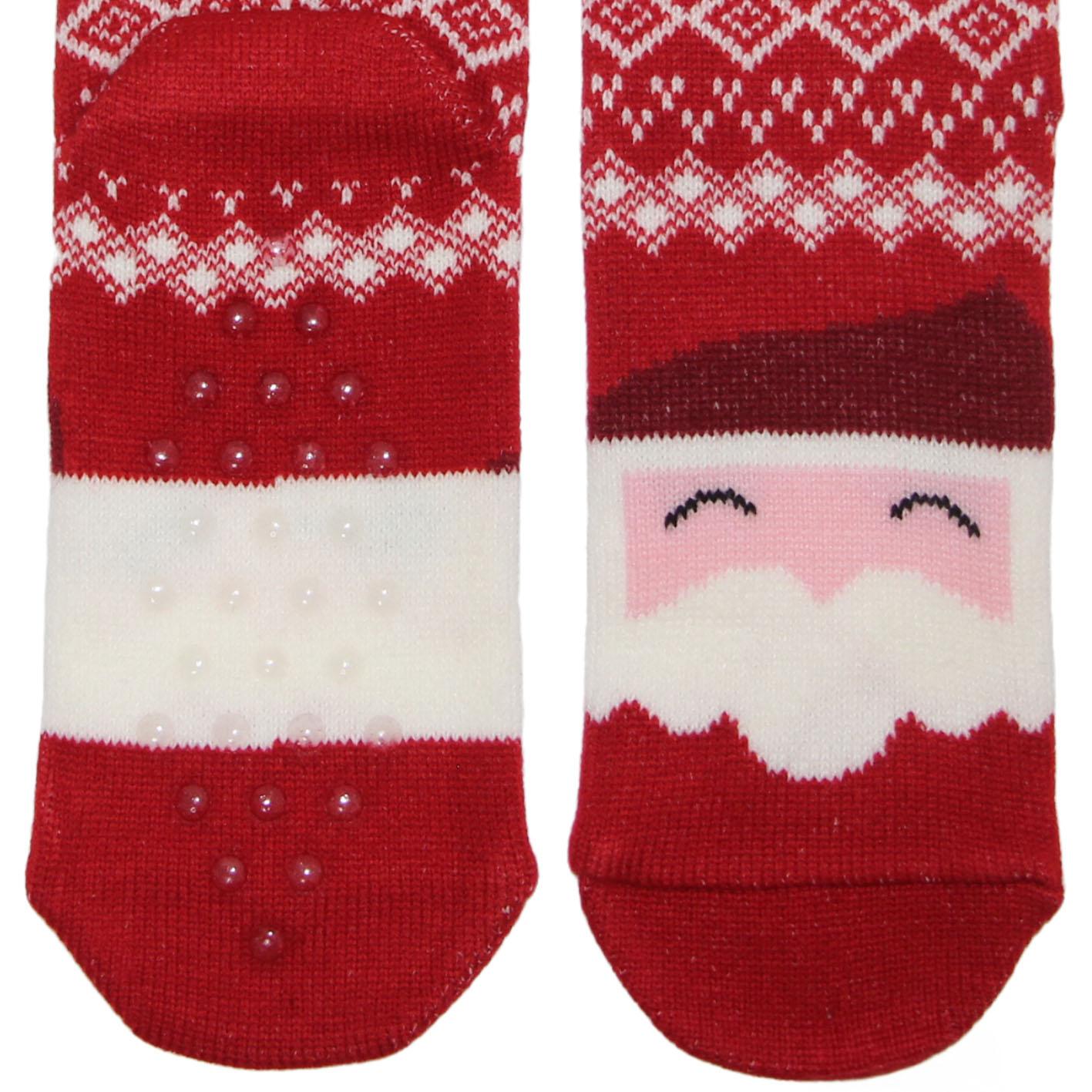 GD LOVES XMAS Set Regalo 2 Calzini Lunghi Natalizi in Scatola Decorata  | Morbidi e Caldi in Maglia – Fantasie Natalizie Babbo Natale & Renna