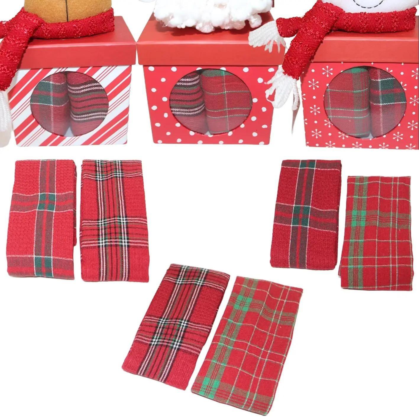 GD LOVES XMAS Scatola Regalo Natalizia con Tovaglietta – Pupazzo di Babbo Natale, Renna o Pupazzo di Neve – Idea Regalo e Decorazione Tavola per le Feste