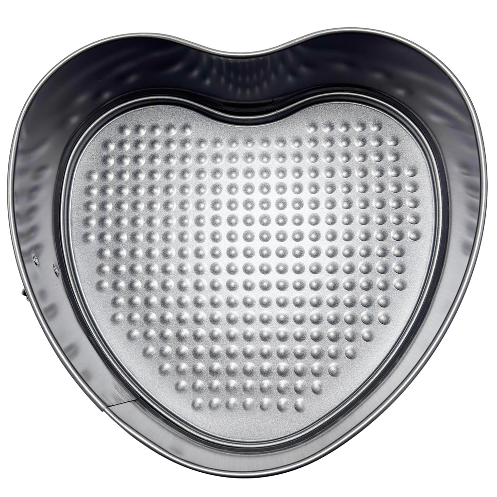 GD LA CUISINE Set Teglie per Torte 3 Pezzi 100% ACCIAIO Stampi da Forno Antiaderenti a Forma Quadrata, Rotonda e Cuore (22–26 cm) | Ideali per Dolci, Torte, Cheesecake e Dessert