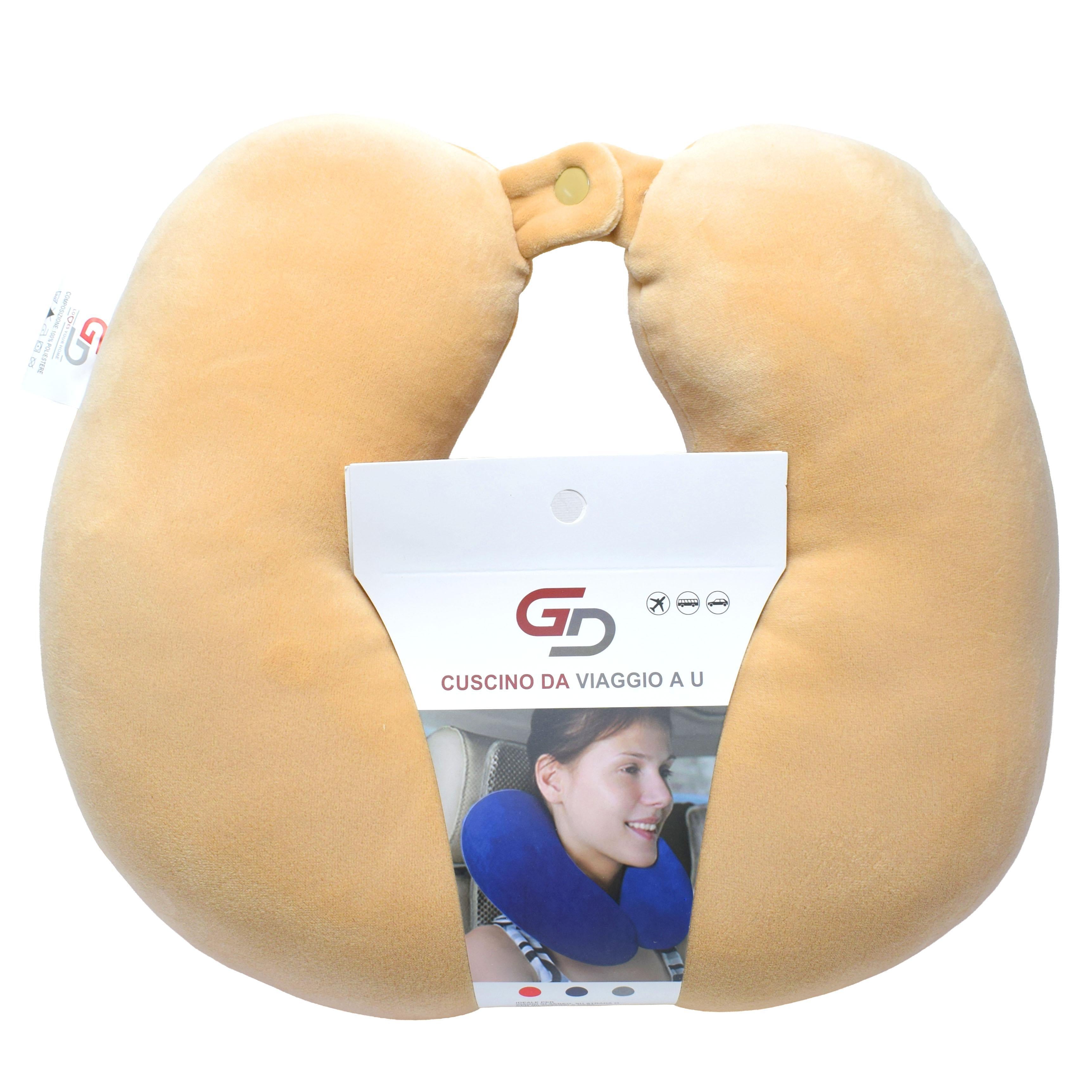 GD LOVES YOUR HOME Cuscino da Viaggio a U 30×30×10 cm | Supporto Morbido per Collo e Cervicale, Ideale per Aereo, Auto e Treno