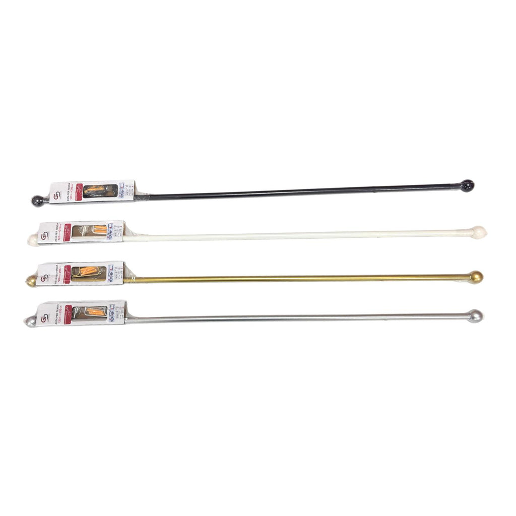 Bastone per tenda / aste per tende ad anelli estendibile. 95% ferro 5% plastica. 120-210 cm 13/16 mm colore oro, argento, bianco o nero.
