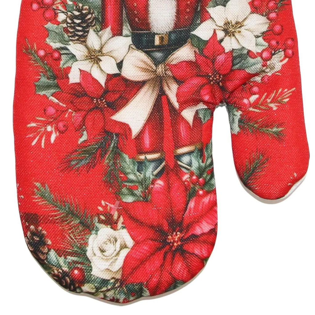 GD LOVES XMAS Guanto da Cucina Natalizio 19×29 cm  Guanto Forno Termico Antiscottatura con Gancio – Decorazione Cucina e Idea Regalo Natale