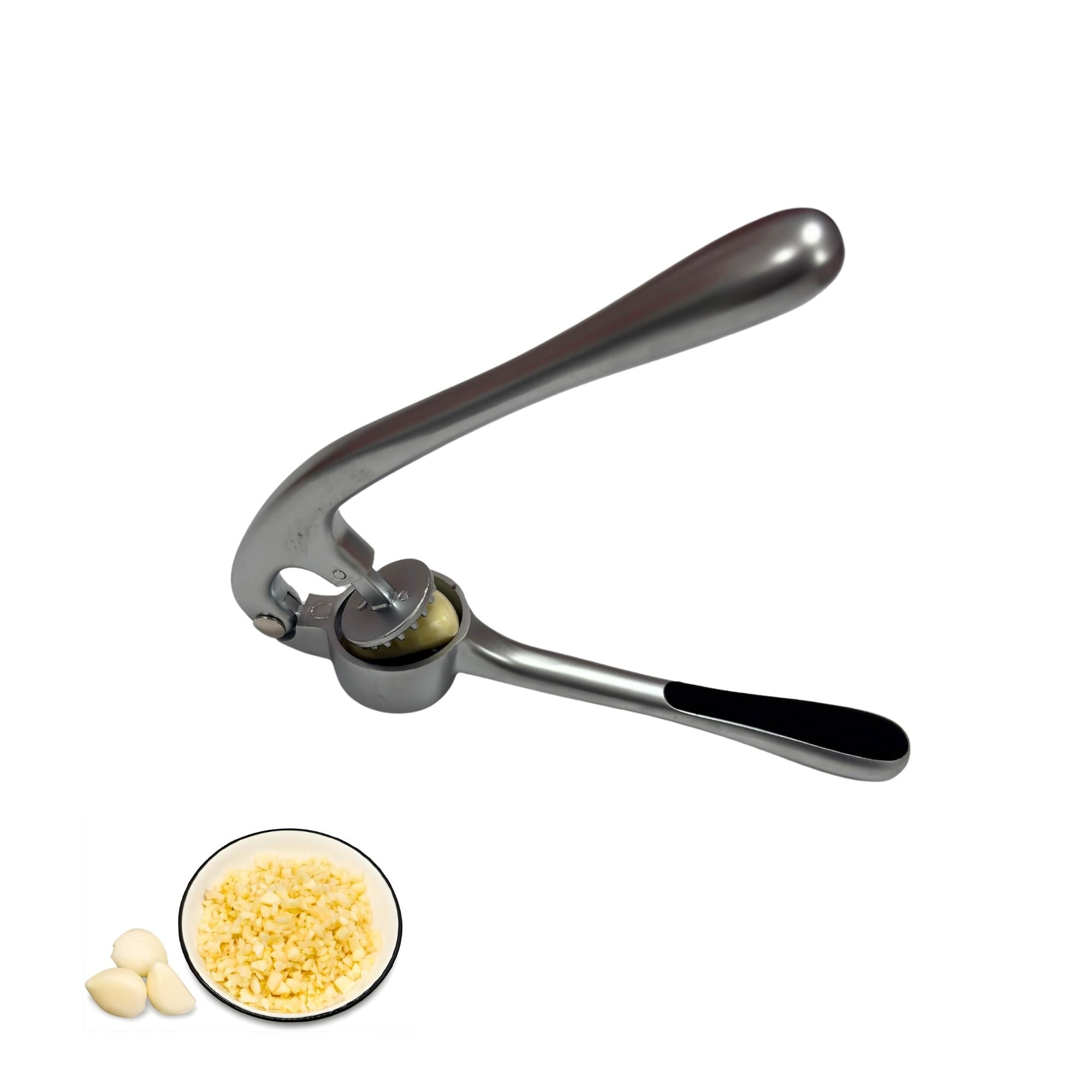 GD LA CUISINE Spremiaglio Professionale in Acciaio Inossidabile Spremiagli Manuale Cromato Design Ergonomico Sistema di Pressione Efficiente Facile da Pulire per Aglio e Zenzero