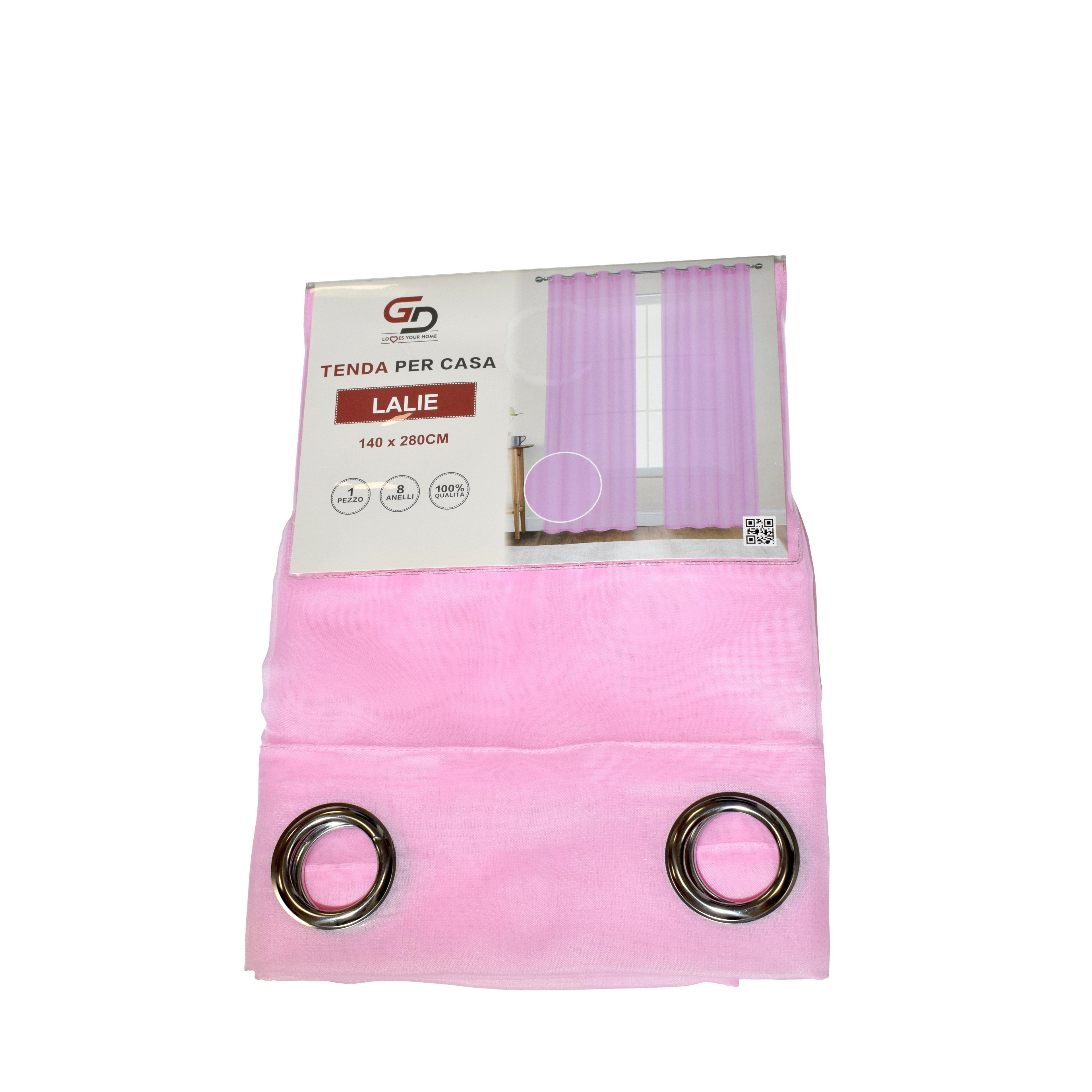 Tenda Velata LALIE, Semi-Trasparente in Tessuto Poliestere, con Anelli Rinforzati, 140x280 cm – 1 Pezzo – Perfetta per Soggiorno e Camera da Letto
