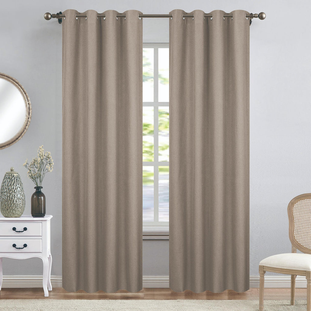 GD LOVES YOUR HOME Tenda Oscurante CLARALIE, Tessuto Effetto Lino a Doppio Strato, 140x280 cm, con Anelli in Acciaio Inox – Ideale per Soggiorno, Camera da Letto e Studio - 1 Pezzo