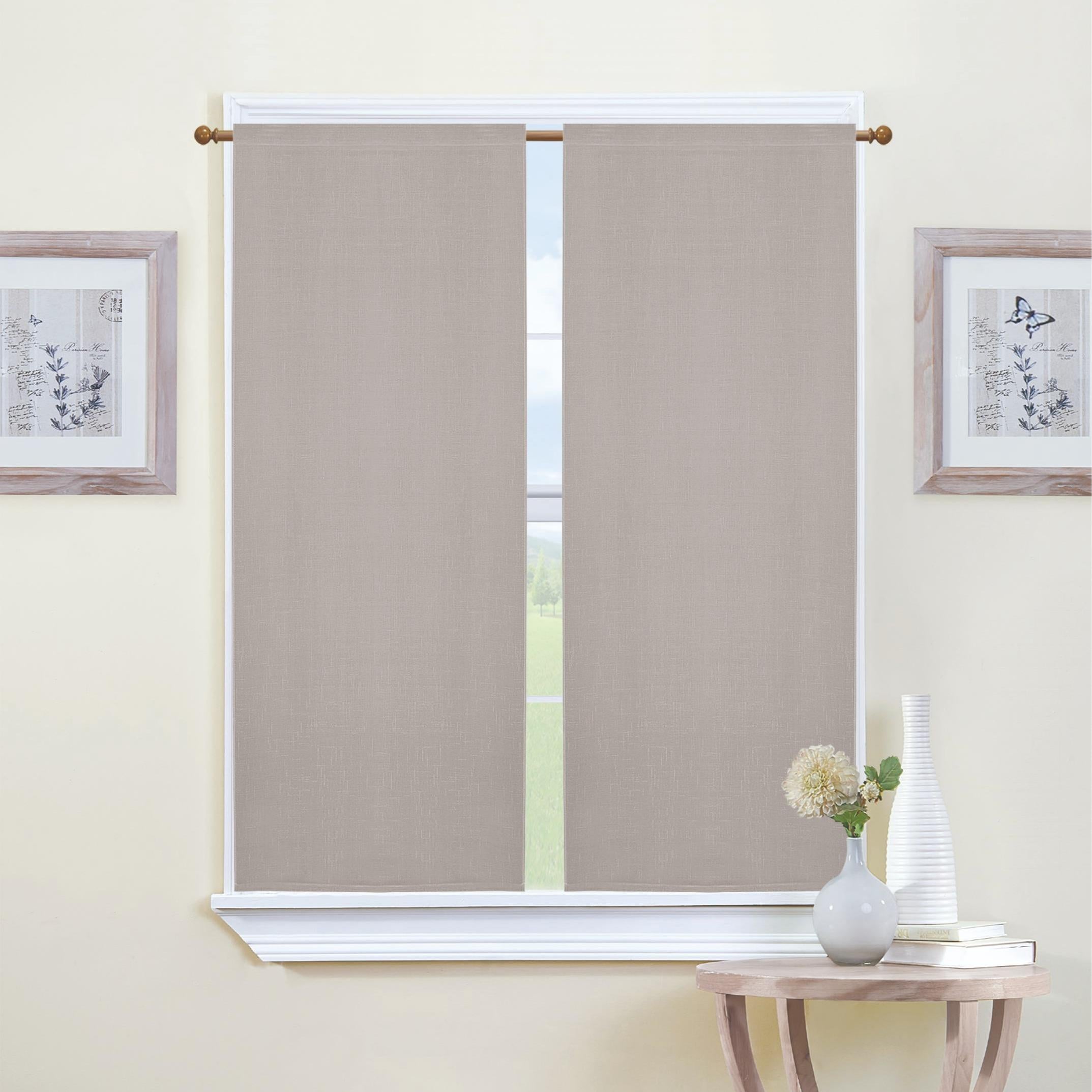 GD LOVES YOUR HOME Coppia Tendine CÉLINE 70×150 cm Effetto Lino in Poliestere 8 Colori Eleganti per Cucina e Finestra Filtra Luce Naturale Tessuto Traspirante e Resistente