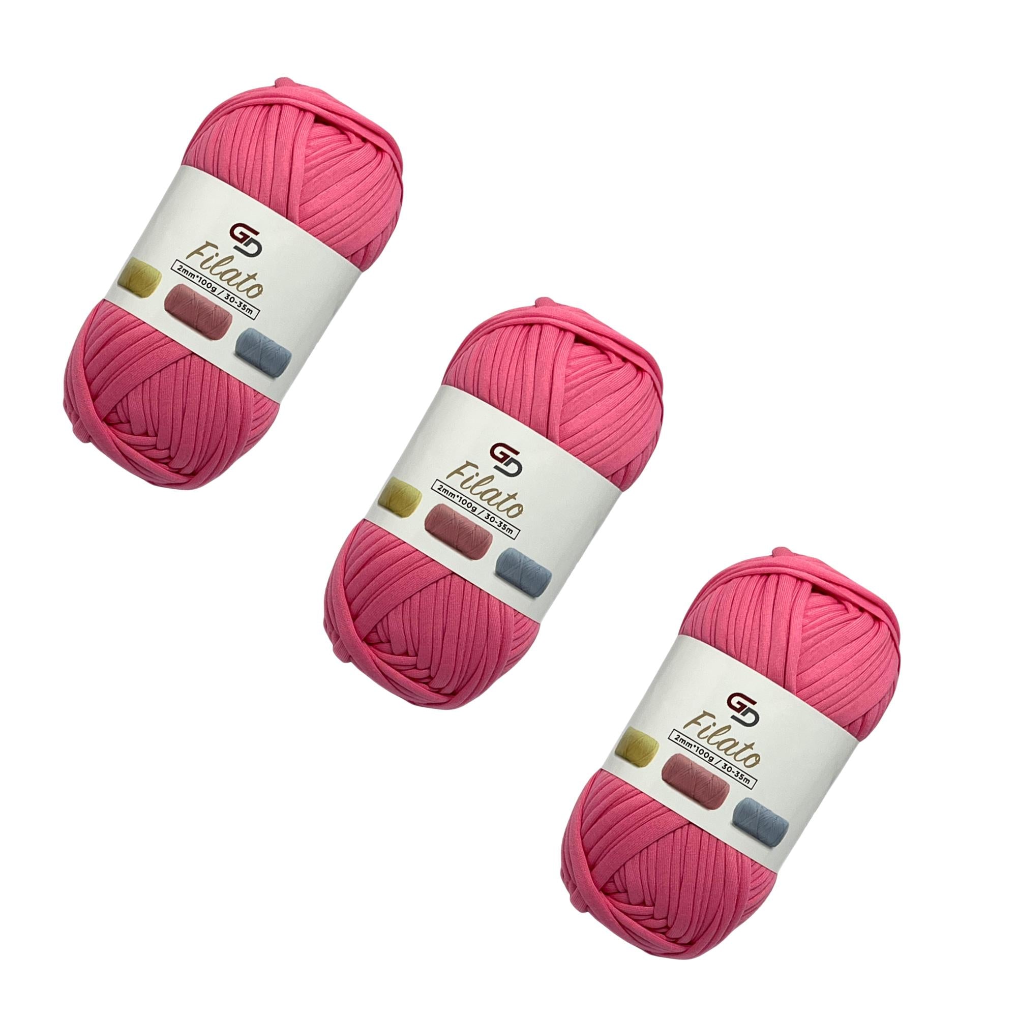 SET 3 ROTOLI DI FILATO 2MM * 100G, 30-35M, 19 COLORI DISPONIBILI