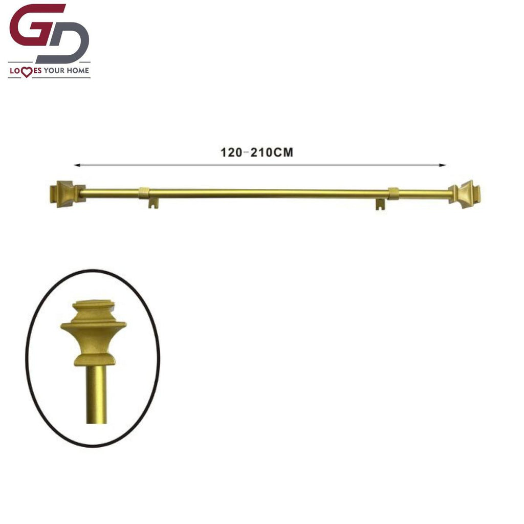asta per tende / bastone per tenda allungabile 120-210cm colore oro, argento, bianco e nero. 80% ferro 20% resina. alta durabilità.