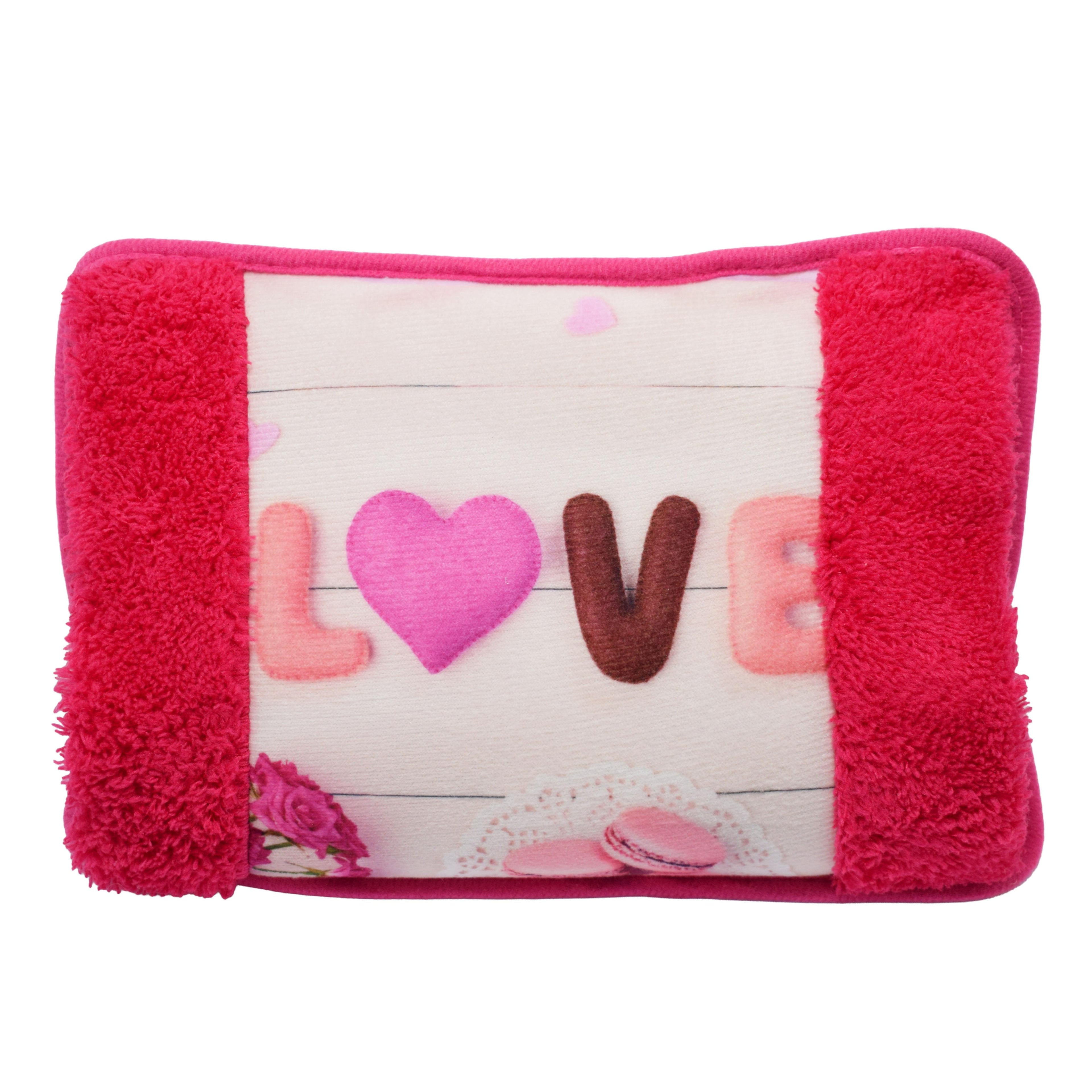 LOVE Borsa Acqua Calda Elettrica 500W Ricaricabile, Morbida e Portatile, Riscalda Mani e Piedi, Ideale per Relax, Dolori Mestruali e Regali Romantici, idea regalo per San Valentino, compleanni o anniversari