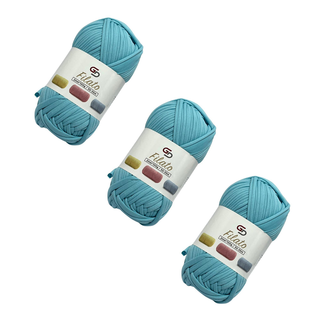 SET 3 ROTOLI DI FILATO 2MM * 100G, 30-35M, 19 COLORI DISPONIBILI