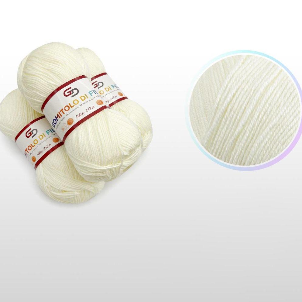 GD LOVES YOUR HOME Set 3 Gomitoli Filato Baby 100g – 6 Capi 248m Toni Neutri | Morbido Acrilico Resistente per Maglia e Uncinetto –18 Colori Disponibili