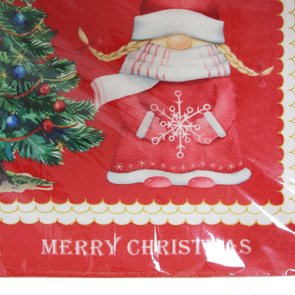GD LOVES XMAS Tappetino Natalizio Antiscivolo 45×75 cm | Morbido, Lavabile e Decorativo per Ingresso o Cucina