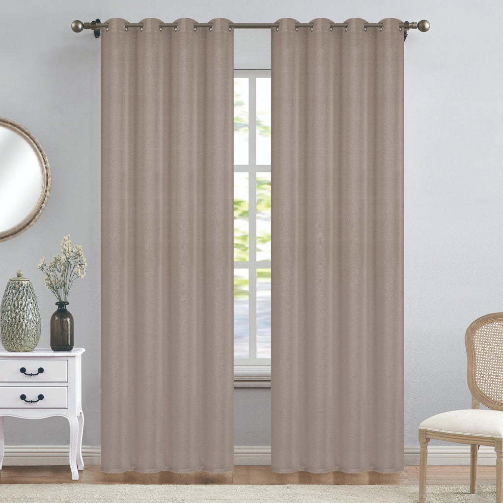 GD LOVES YOUR HOME Tenda Céline 140×280 cm 1 Pannello con Occhielli in Acciaio Tessuto Effetto Lino in Poliestere Filtra Luce per Soggiorno e Camera da Letto