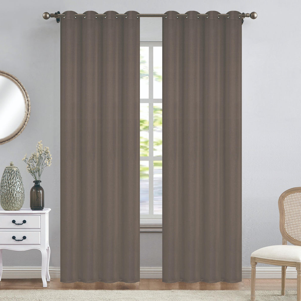 GD LOVES YOUR HOME Tenda Céline 140×280 cm 1 Pannello con Occhielli in Acciaio Tessuto Effetto Lino in Poliestere Filtra Luce per Soggiorno e Camera da Letto