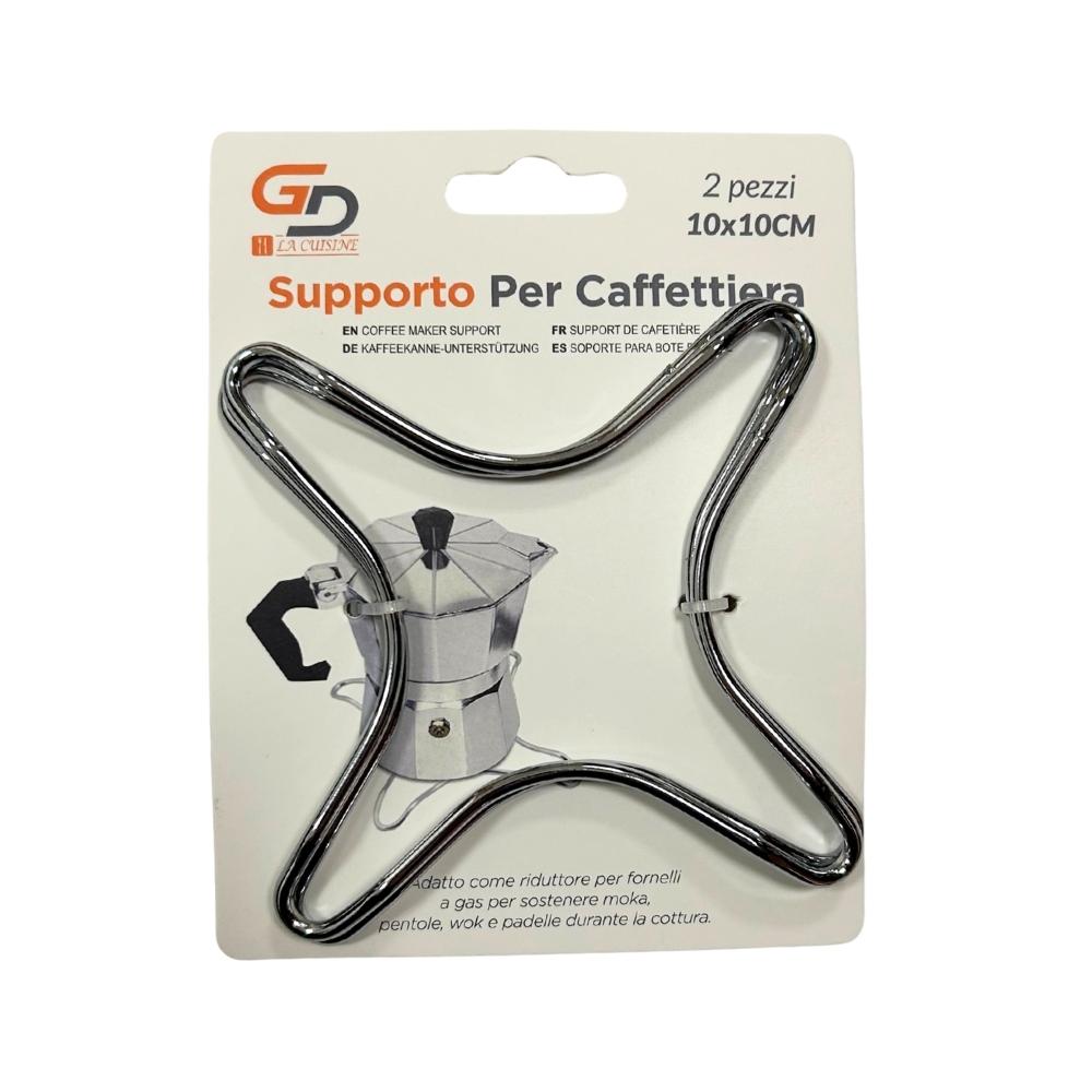 GD supporto per caffettiera in acciaio inossidabile, color nero o acciaio per Caffettiere