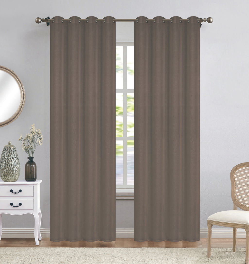 GD LOVES YOUR HOME Tenda Céline 140×280 cm 1 Pannello con Occhielli in Acciaio Tessuto Effetto Lino in Poliestere Filtra Luce per Soggiorno e Camera da Letto