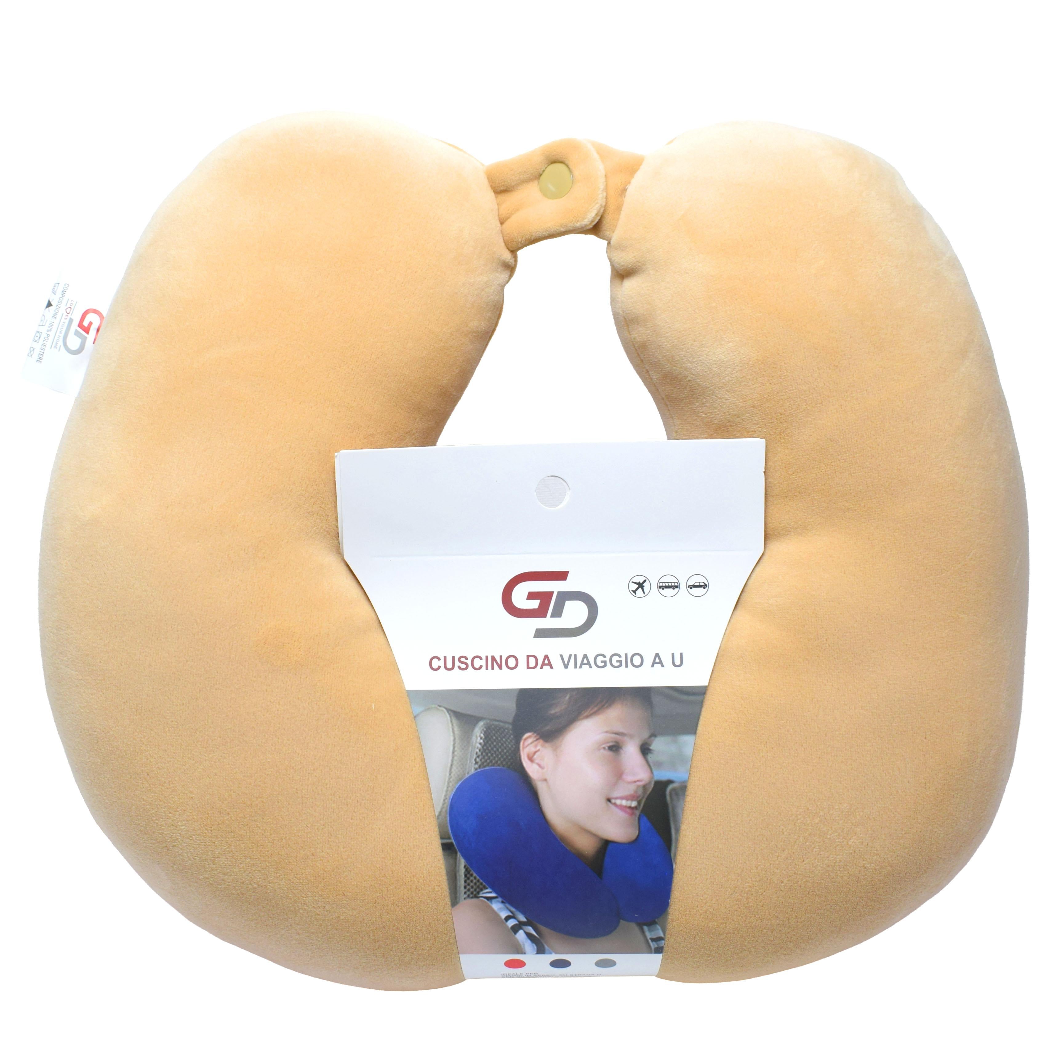 GD LOVES YOUR HOME Cuscino da Viaggio a U 30×30×10 cm | Supporto Morbido per Collo e Cervicale, Ideale per Aereo, Auto e Treno