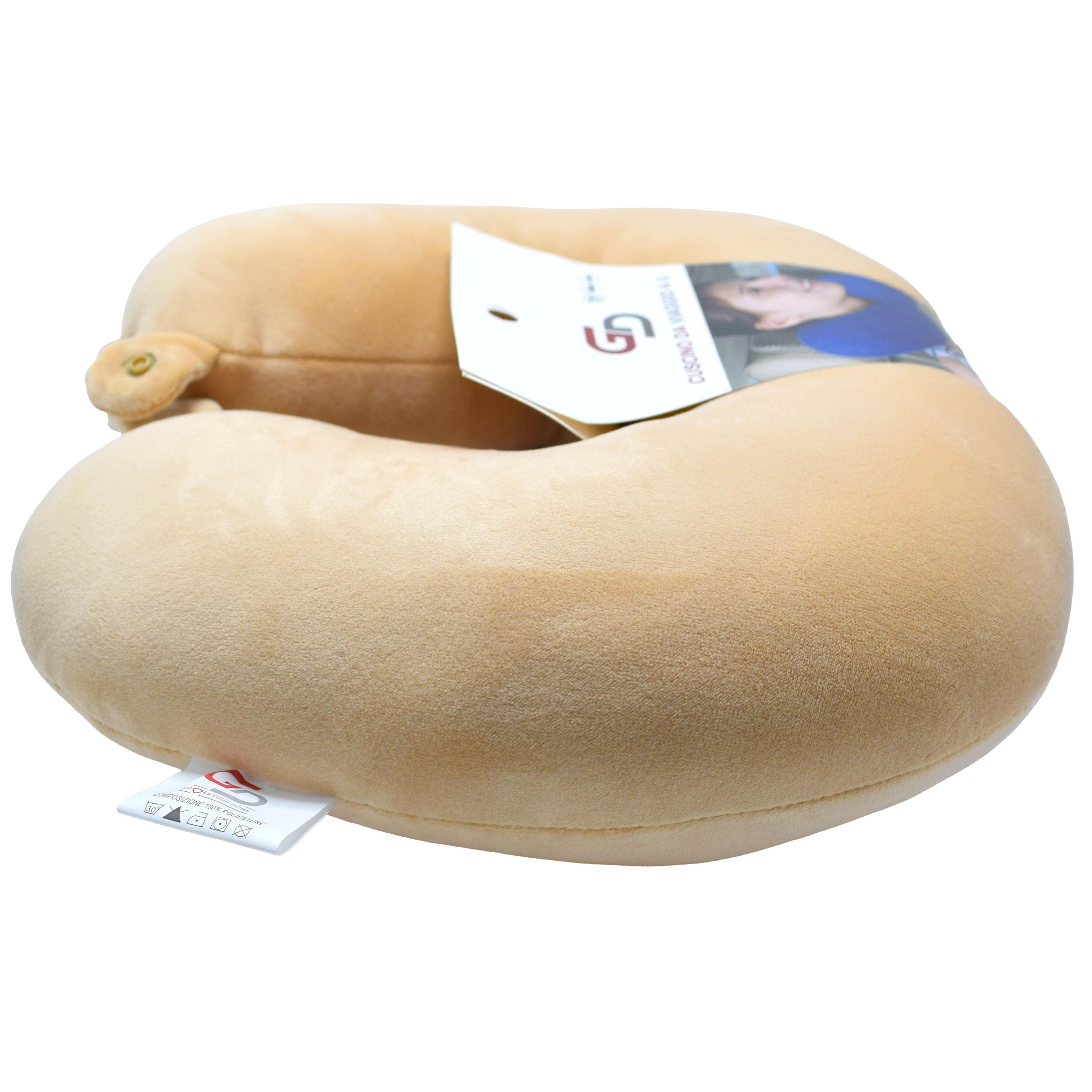 GD LOVES YOUR HOME Cuscino da Viaggio a U 30×30×10 cm | Supporto Morbido per Collo e Cervicale, Ideale per Aereo, Auto e Treno