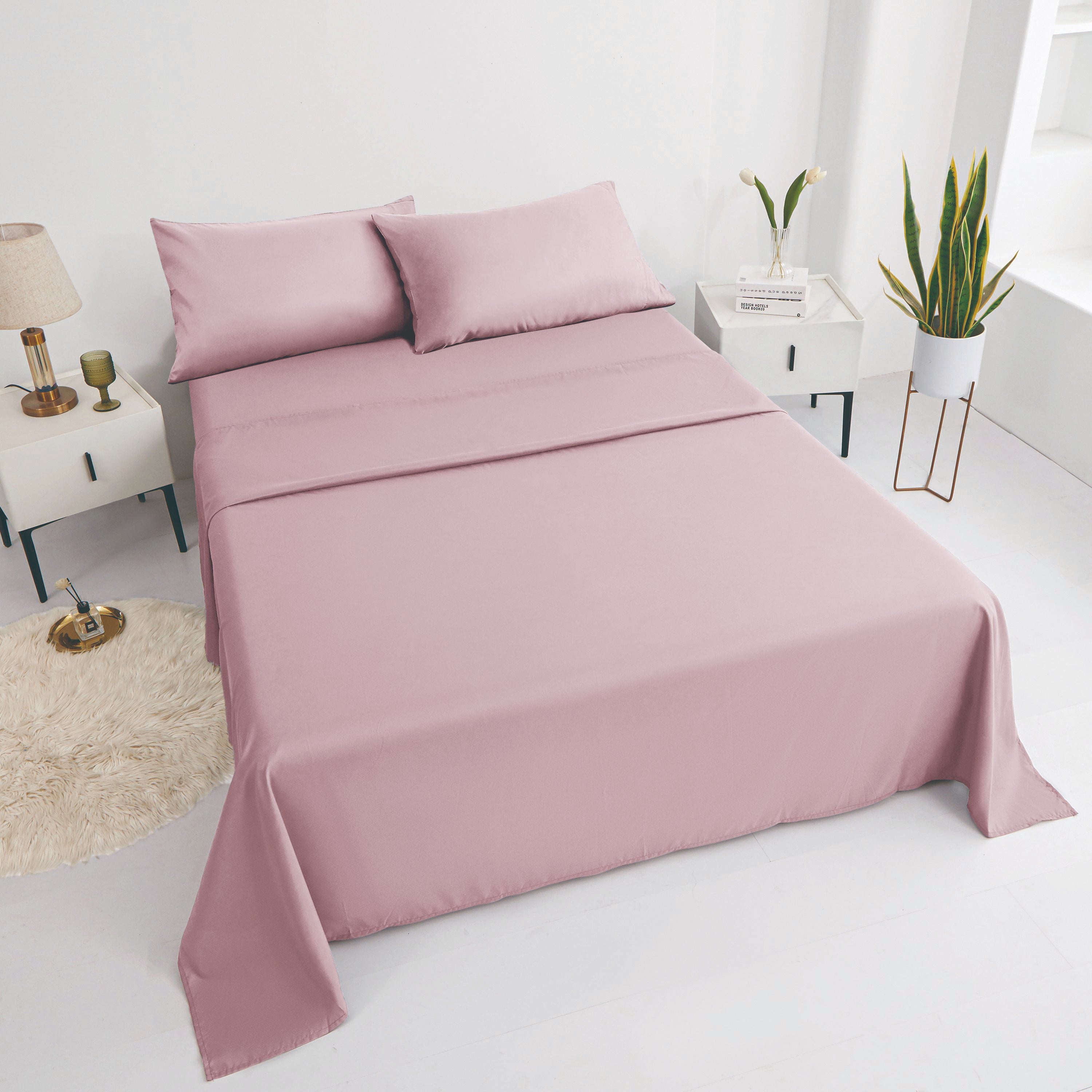 GD LOVES YOUR HOME Completo Letto: Lenzuolo Sopra + Lenzuolo Sotto con Angoli + Federe 50×80 – Microfibra Super Morbida e Traspirante, Massimo Comfort e Qualità Garantita