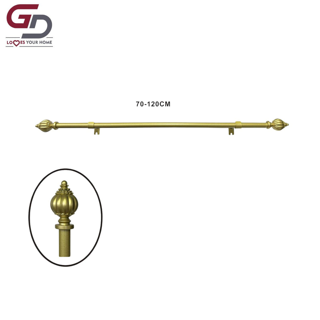 Bastone per tende / asta per tende estendibile in resina e ferro. Da 70-120 cm o 120-210 cm colore oro, argento, bianco o nero
