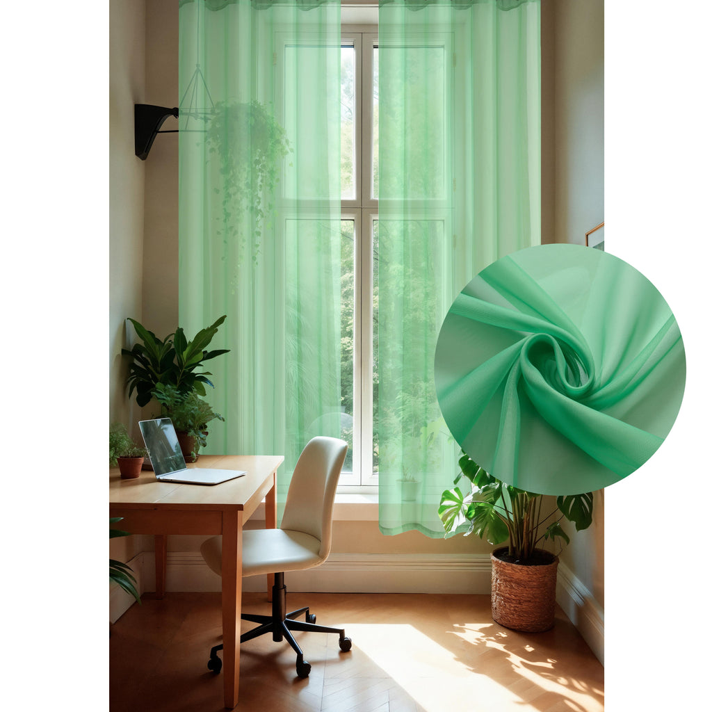 Tenda Velata LALIE, Semi-Trasparente in Tessuto Poliestere, con Anelli Rinforzati, 140x280 cm – 1 Pezzo – Perfetta per Soggiorno e Camera da Letto