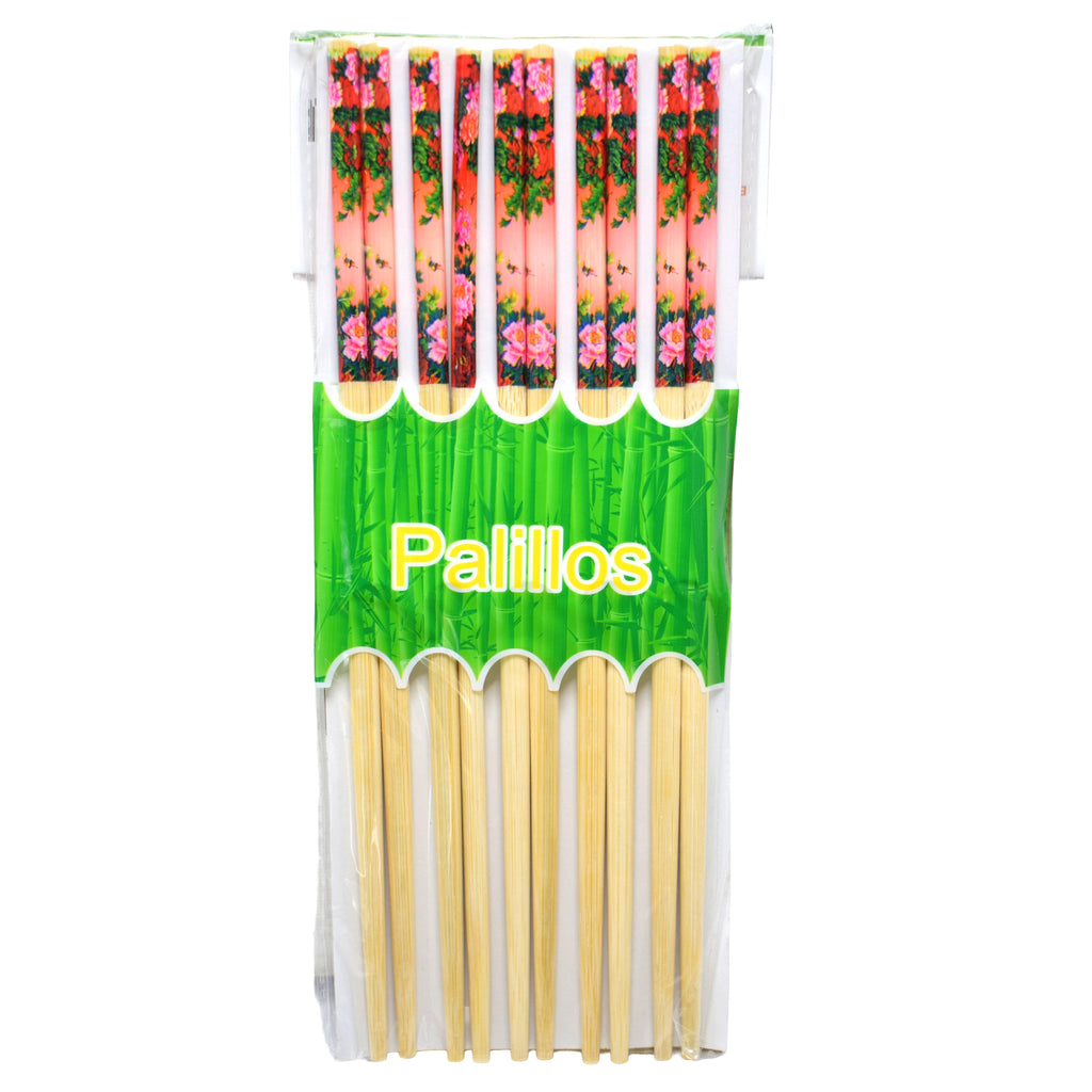 GD LA CUISINE Bacchette Cinesi in Bambù 24 cm Set da 5 o 10 Paia Riutilizzabili | Ecologiche, Antiscivolo, Resistenti, Fantasie Miste | Ideali per Sushi, Noodles, Riso, Ristoranti e Uso Domestico