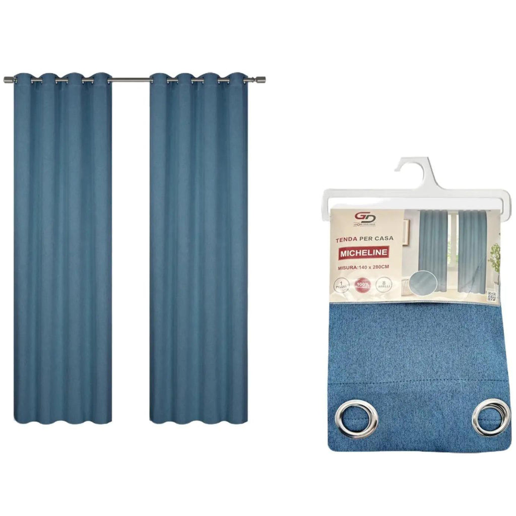 GD LOVES YOUR HOME Tenda Opaca Oscurante Blackout MICHELINE in Lino Doppia Faccia,  con Anelli in Acciaio Inox, 140 * 280 CM - 1 Pezzo, 6 Colori Disponibili