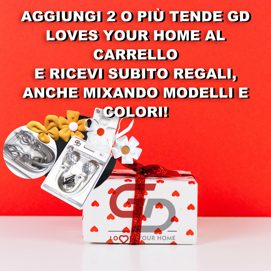 GD LOVES YOUR HOME Tenda Opaca Oscurante Blackout MICHELINE in Lino Doppia Faccia,  con Anelli in Acciaio Inox, 140 * 280 CM - 1 Pezzo, 6 Colori Disponibili